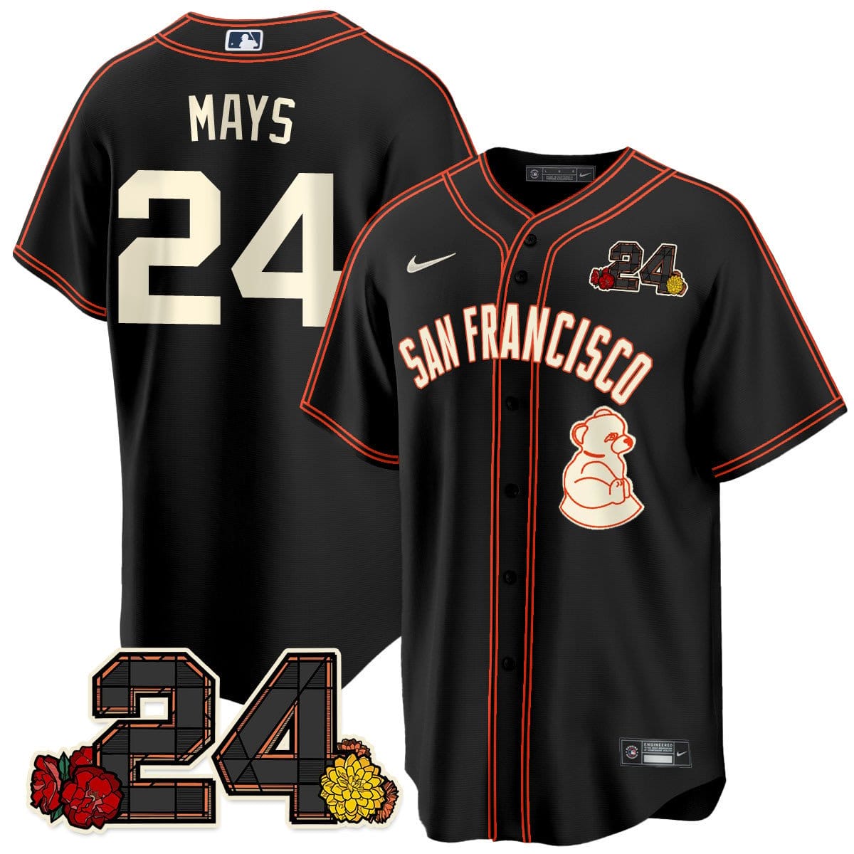 Giants 2024 Vapor Premier Limited Jersey - Willie Mays Patch