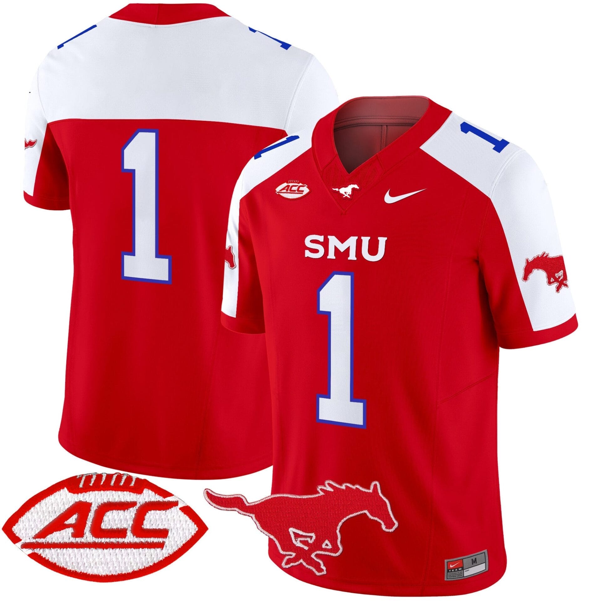 SMU Mustangs 2025 Vapor Limited Jersey - All Stitched - Image 14