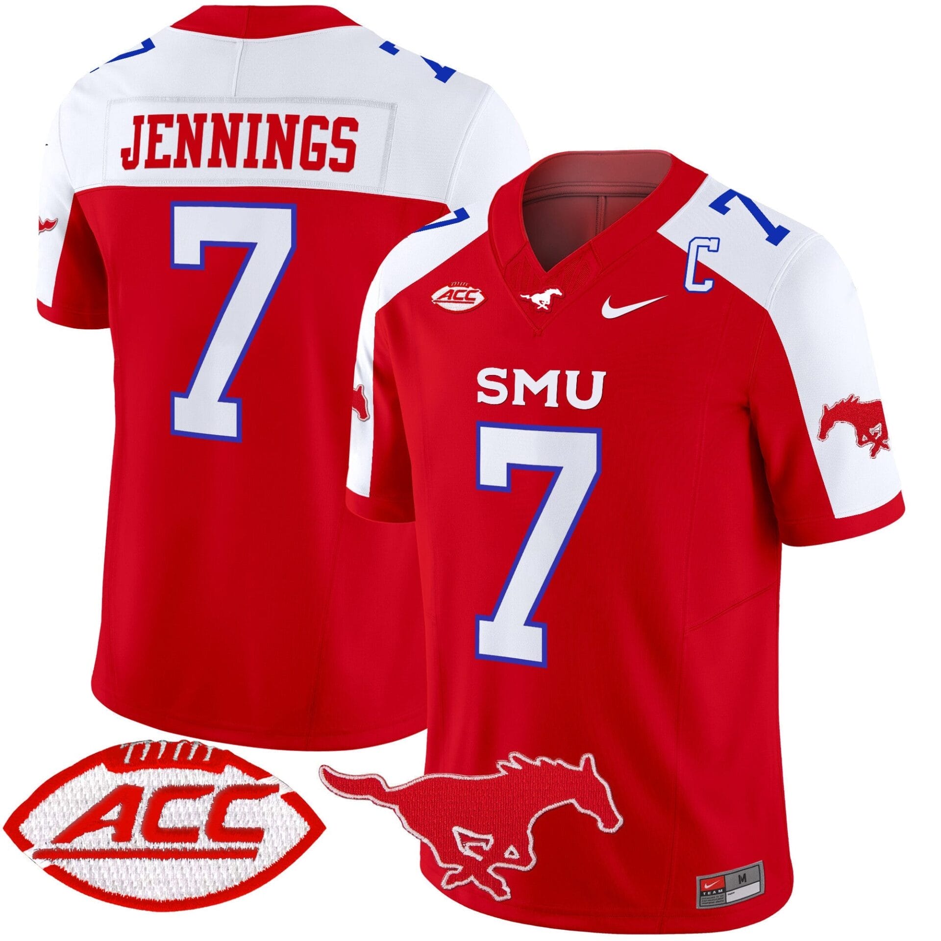 SMU Mustangs 2025 Vapor Limited Jersey - All Stitched - Image 8