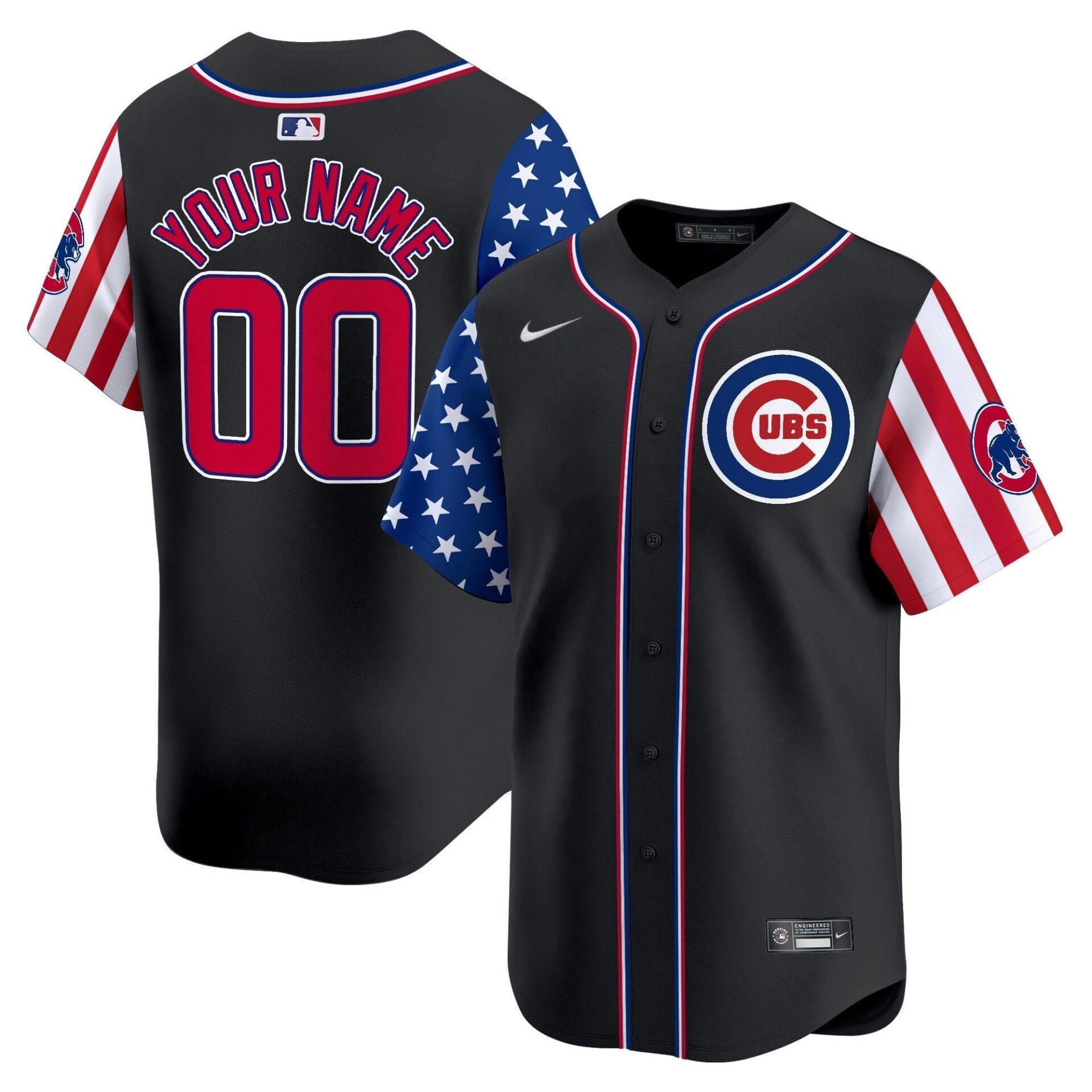 Chicago Cubs 2025 Memorial Day Vapor Premier Limited Custom Jersey - All Stitched - Image 4
