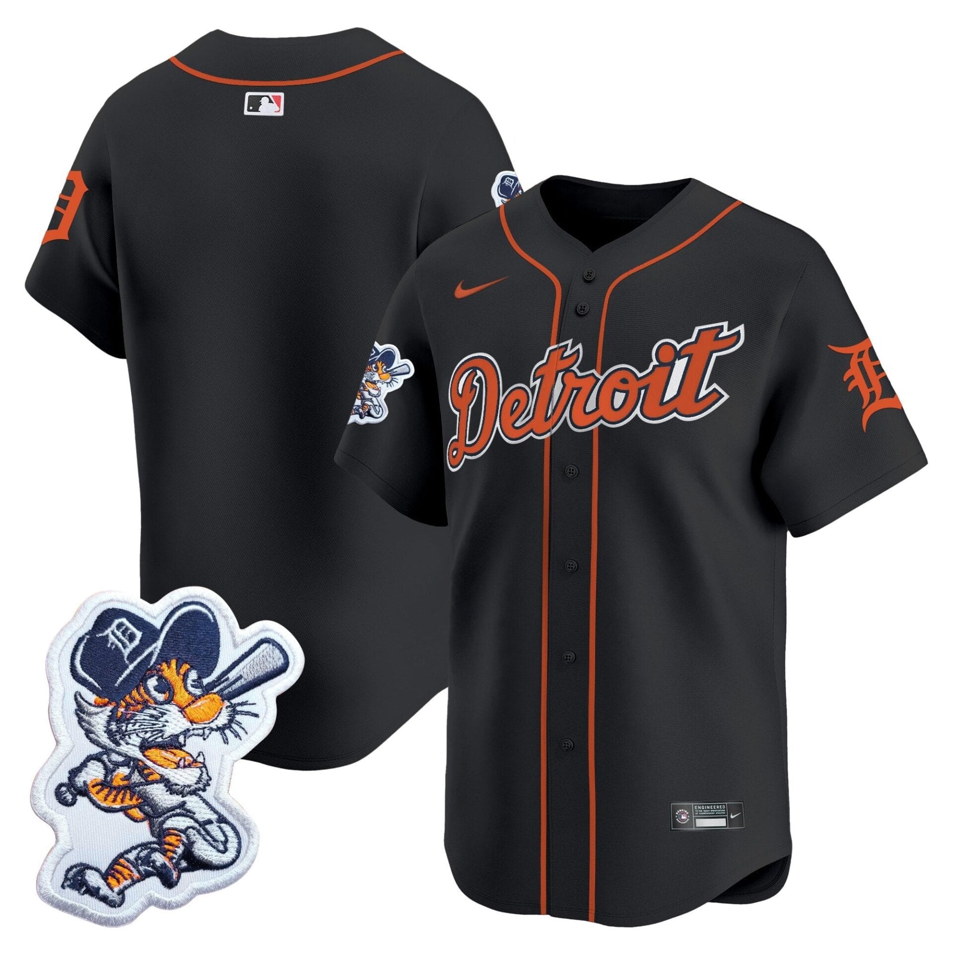Detroit Tigers Paws Patch Vapor Premier Limited Jersey - All Stitched - Image 16