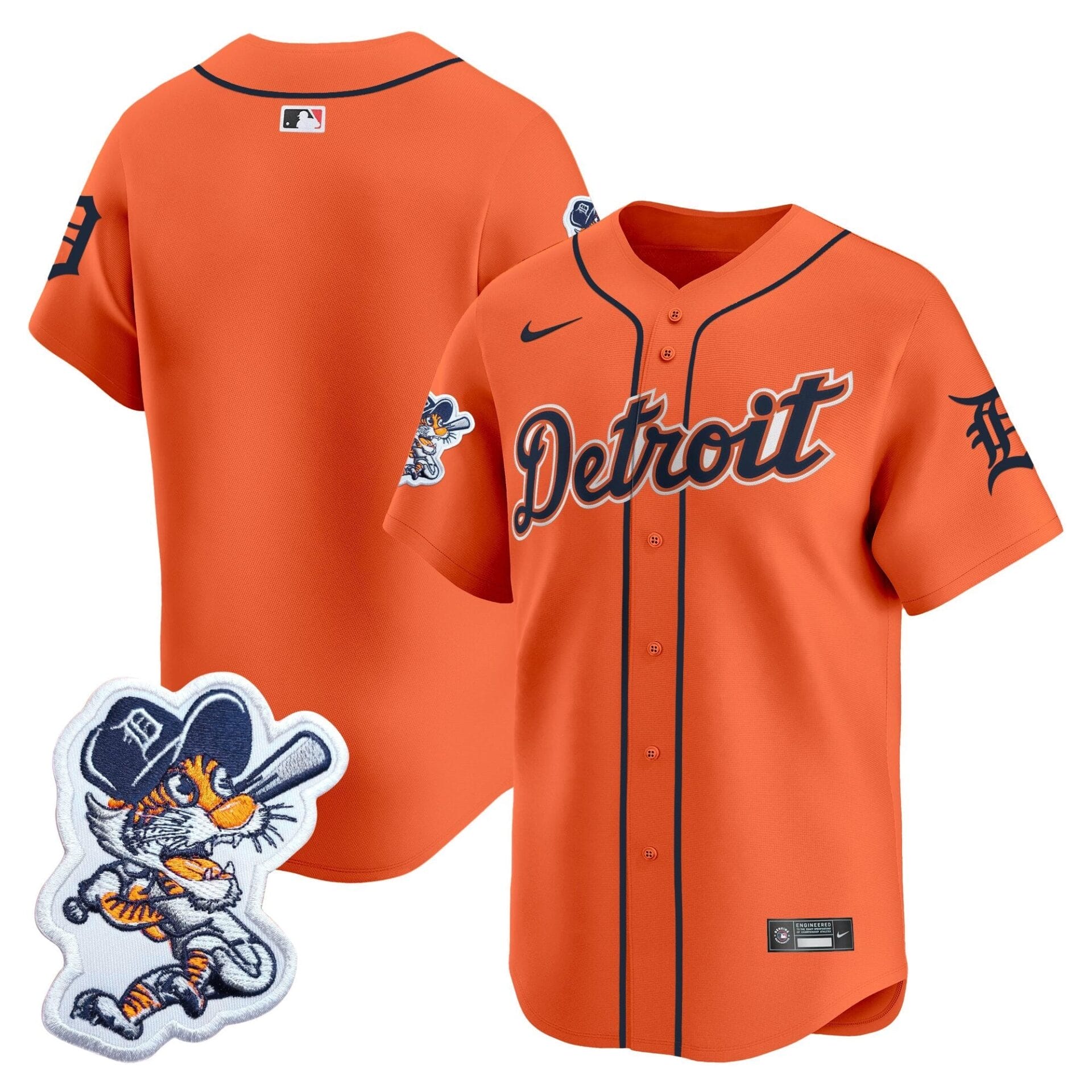 Detroit Tigers Paws Patch Vapor Premier Limited Jersey - All Stitched - Image 8