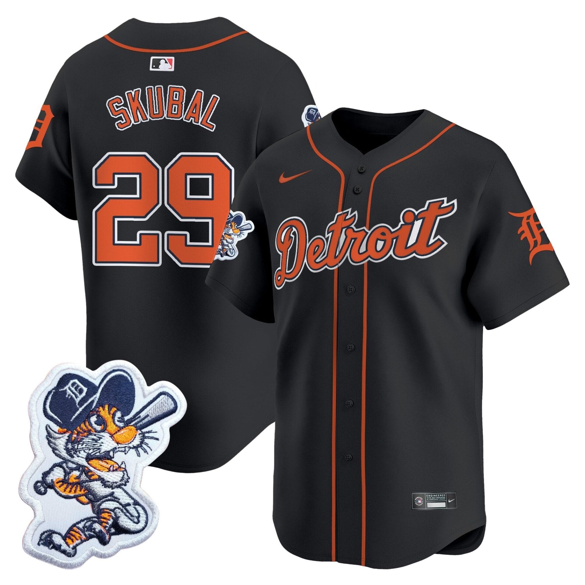 Detroit Tigers Paws Patch Vapor Premier Limited Jersey - All Stitched - Image 10