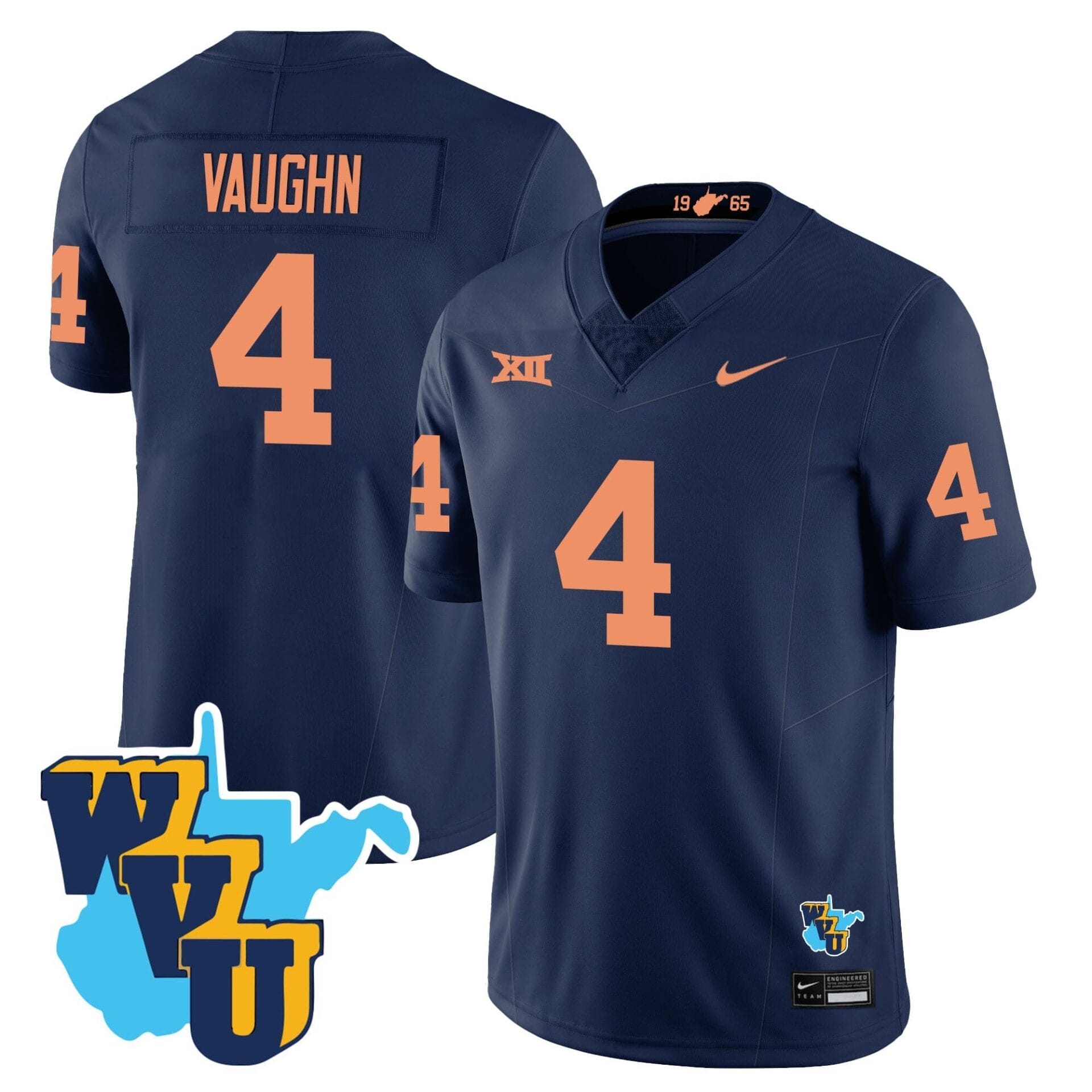West Virginia Mountaineers 1965-2025 Throwback Jersey - All Stitched - Image 18