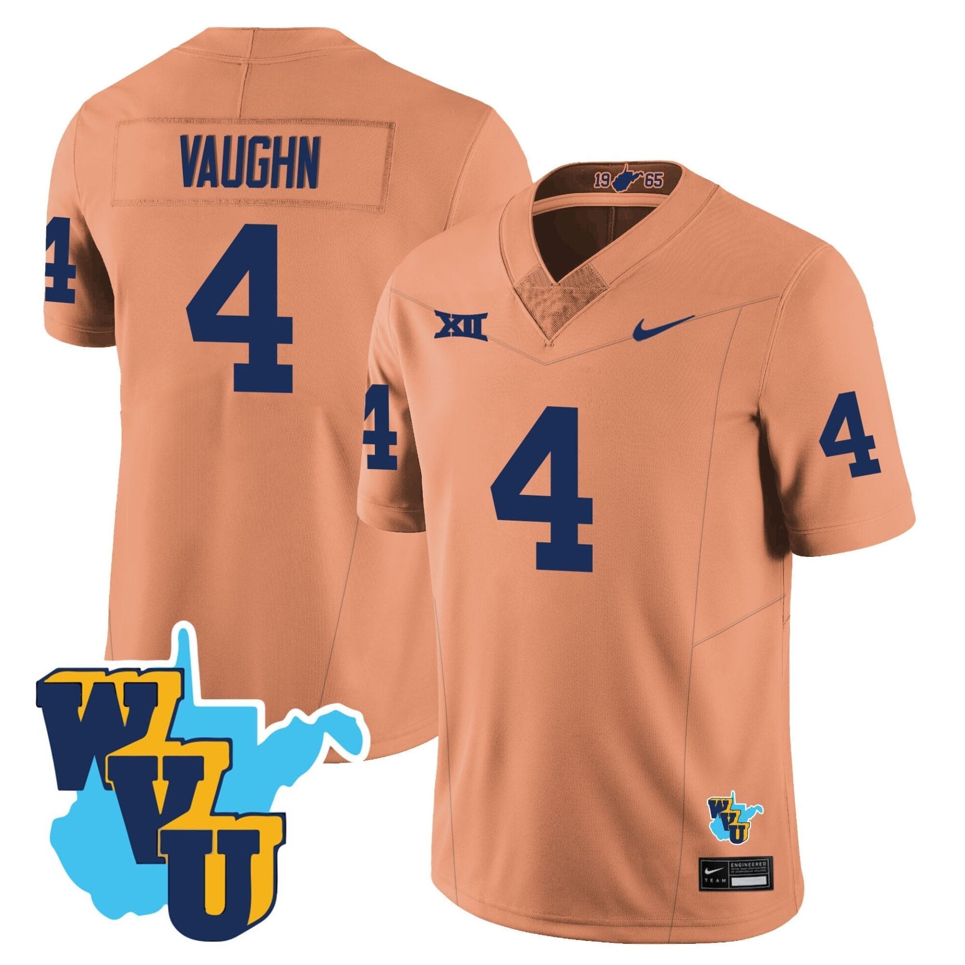 West Virginia Mountaineers 1965-2025 Throwback Jersey - All Stitched - Image 26
