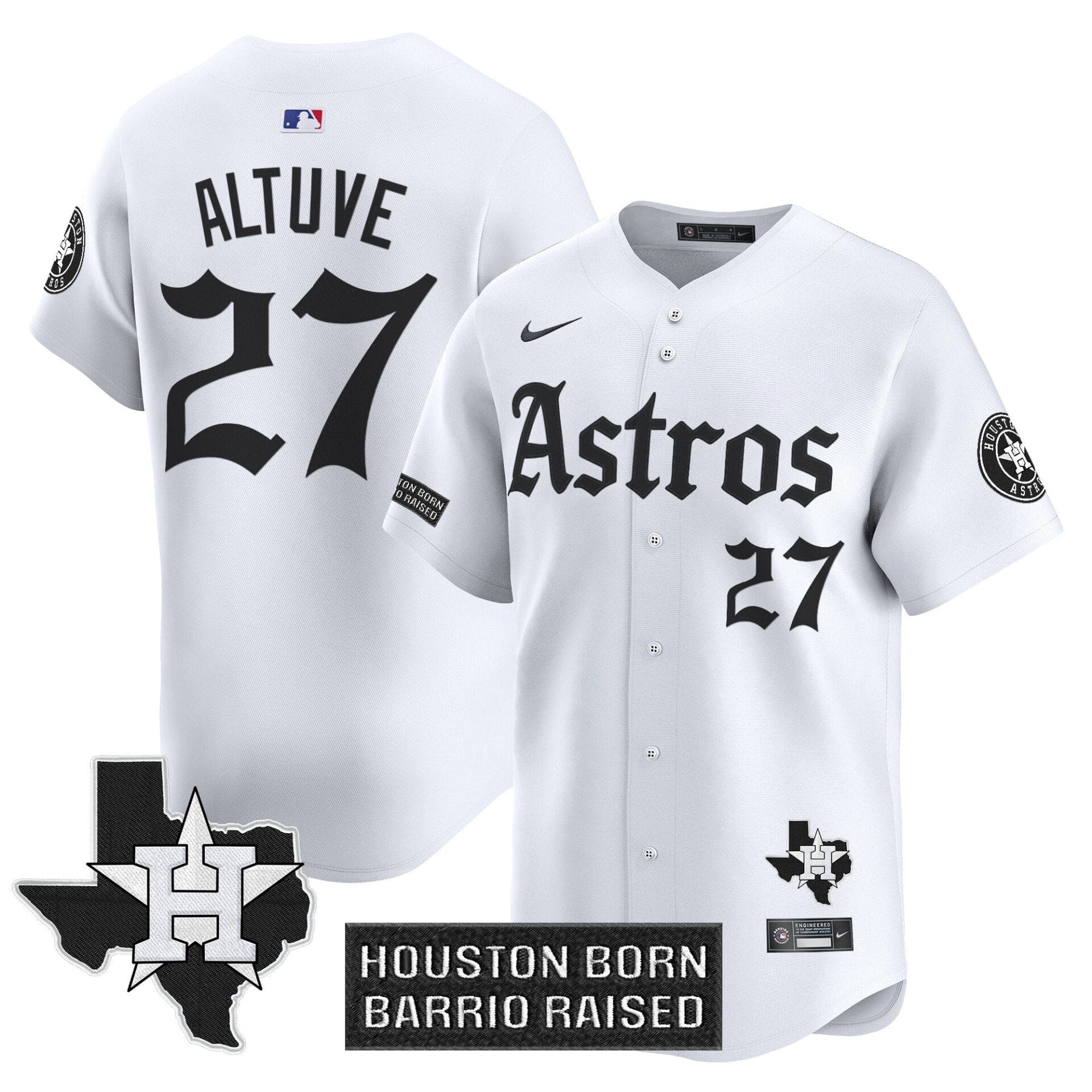 Houston Astros 'Gothic Edition' Vapor Premier Limited Jersey - All Stitched - Image 10