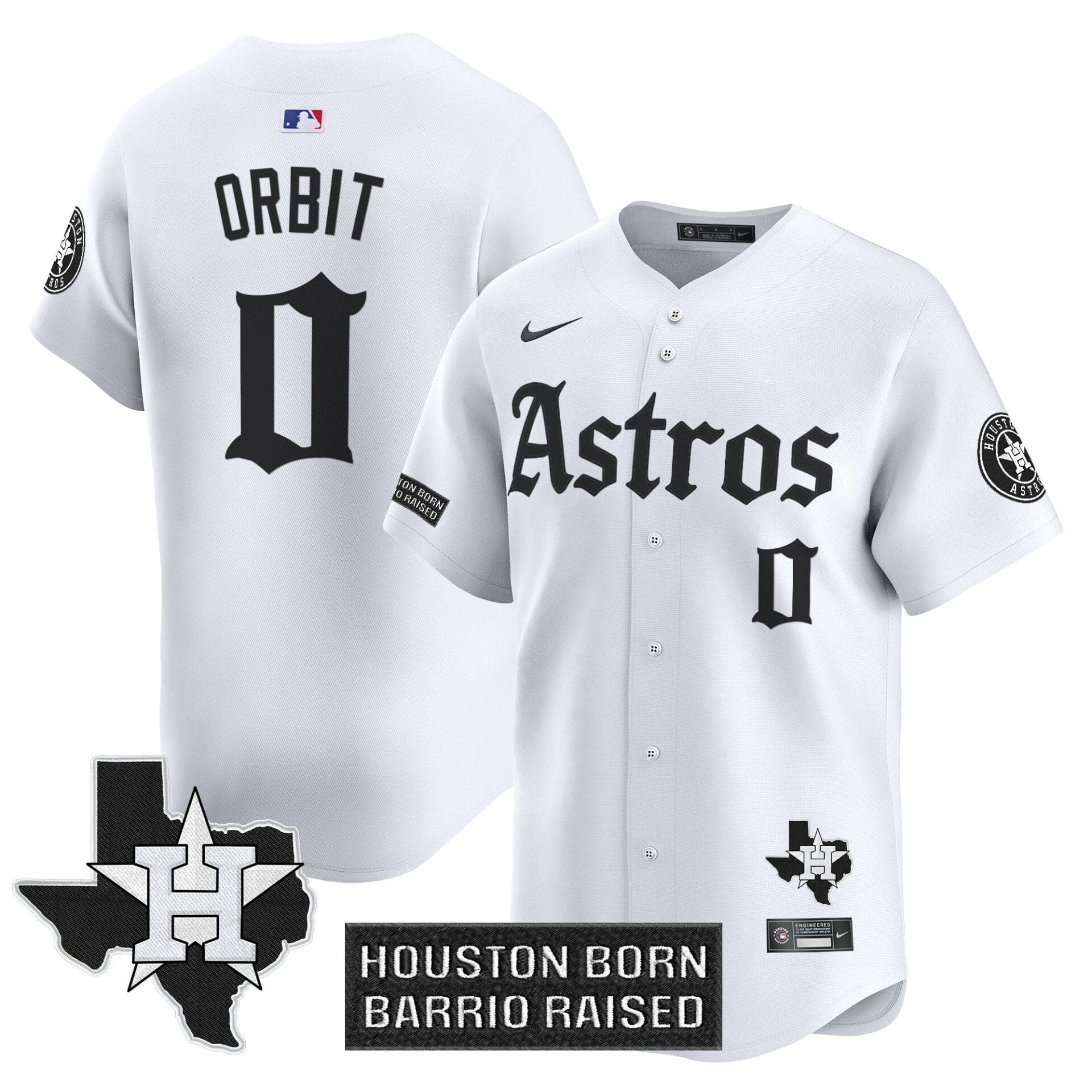 Houston Astros 'Gothic Edition' Vapor Premier Limited Jersey - All Stitched - Image 14