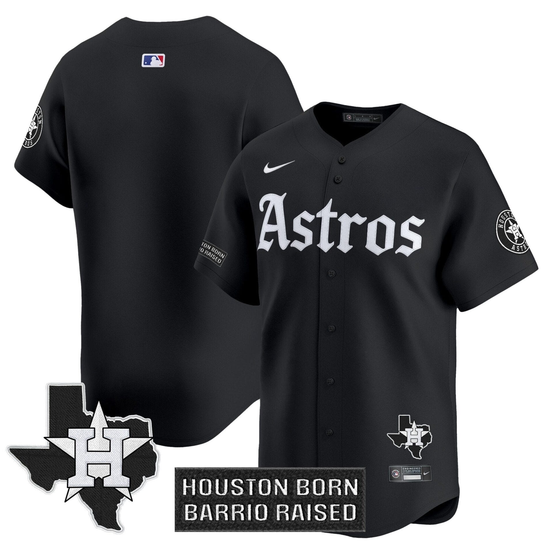 Houston Astros 'Gothic Edition' Vapor Premier Limited Jersey - All Stitched - Image 9