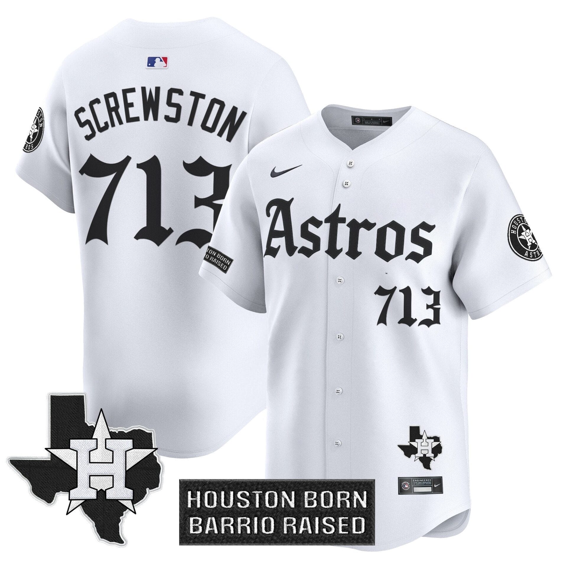 Houston Astros 'Gothic Edition' Vapor Premier Limited Jersey - All Stitched - Image 15