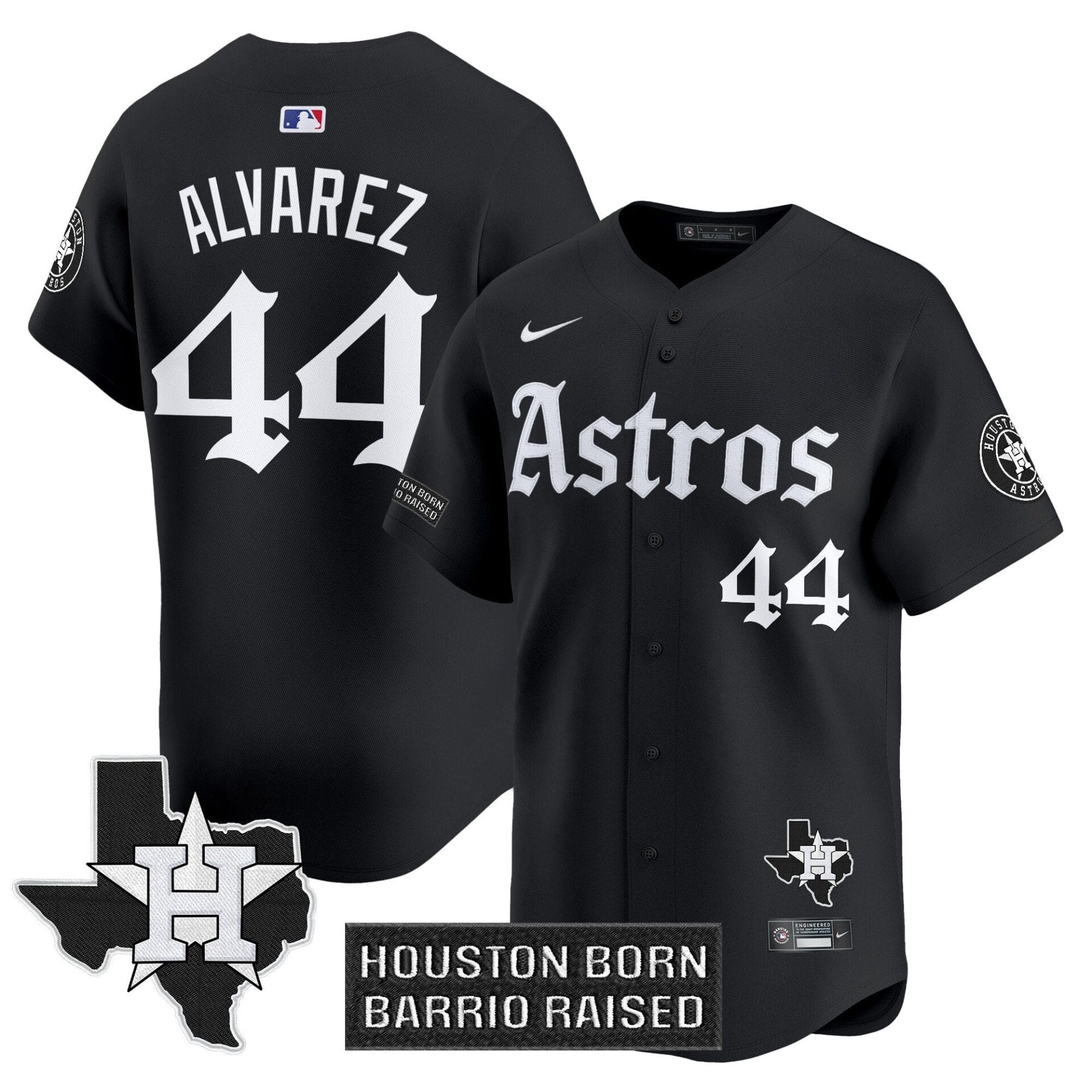 Houston Astros 'Gothic Edition' Vapor Premier Limited Jersey - All Stitched - Image 3