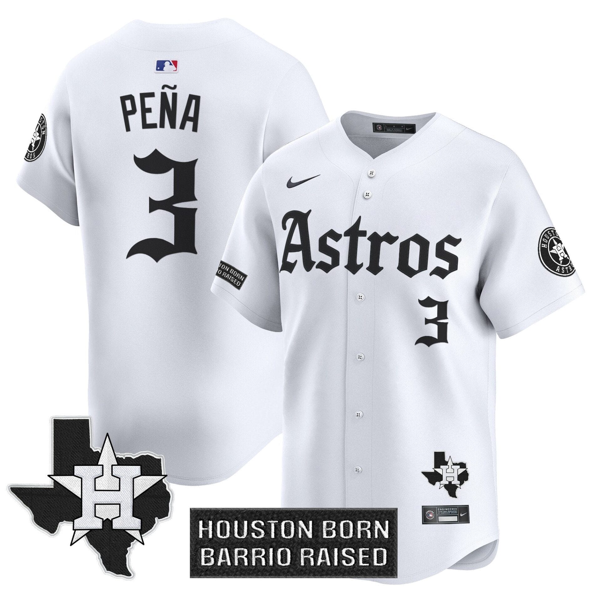 Houston Astros 'Gothic Edition' Vapor Premier Limited Jersey - All Stitched - Image 11
