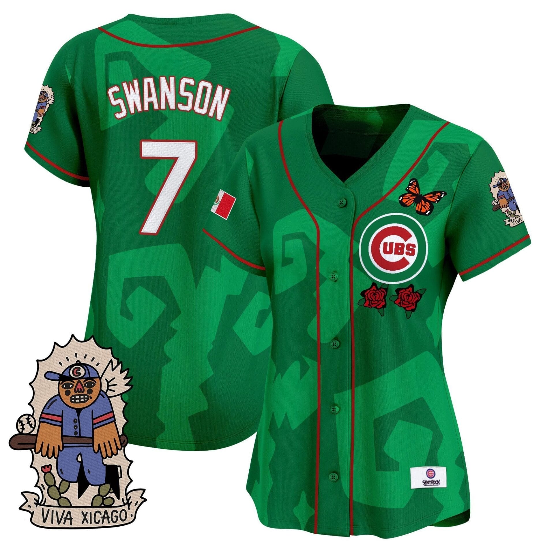 Women's 2025 Chicago Cubs Mexican Heritage Vapor Premier Limited Jersey - Stitched - Image 3