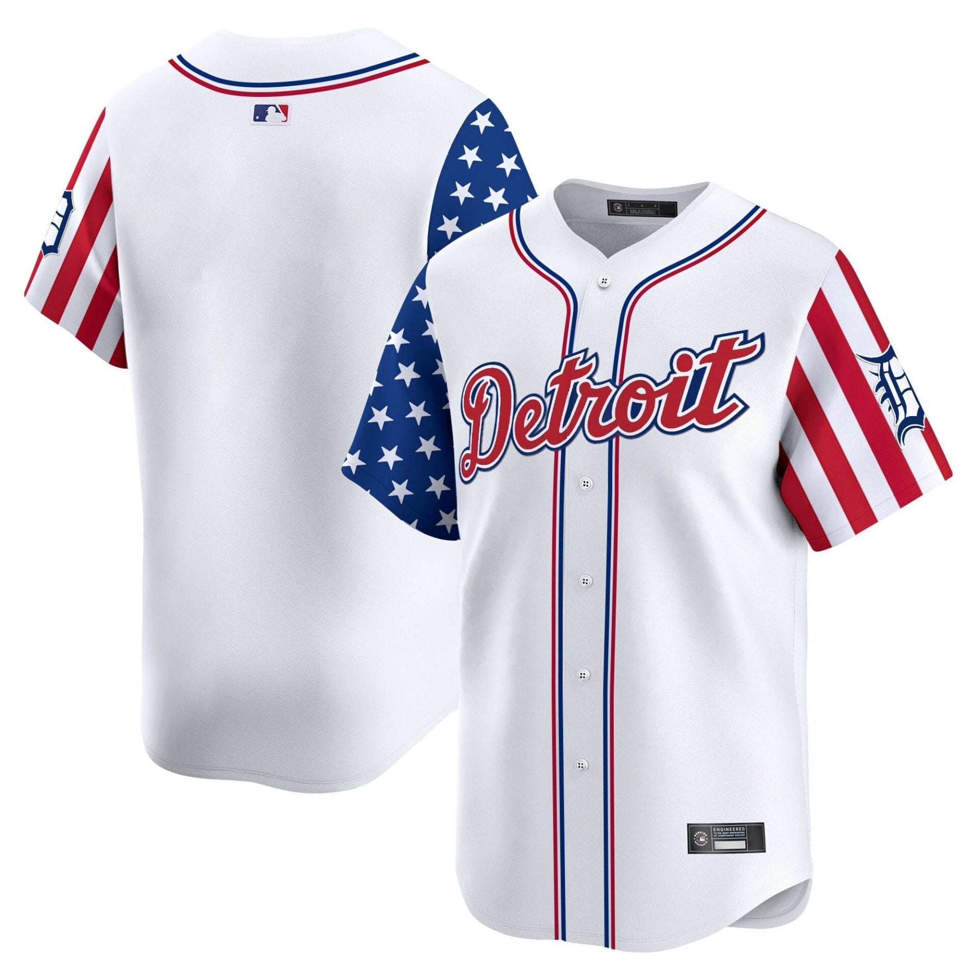 Detroit Tigers 2025 Independence Day Vapor Premier Limited Jersey - All Stitched - Image 3