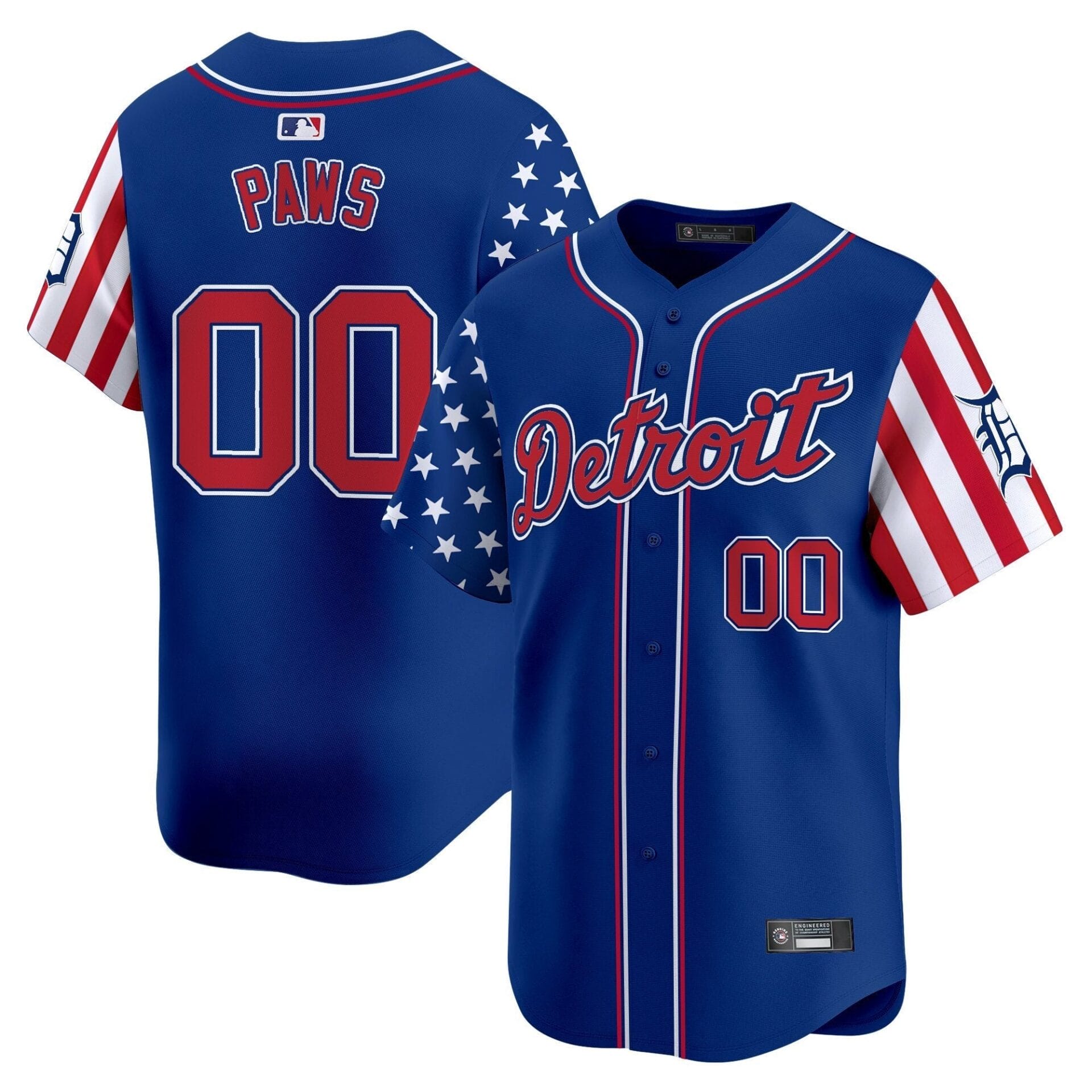 Detroit Tigers 2025 Independence Day Vapor Premier Limited Jersey - All Stitched - Image 19