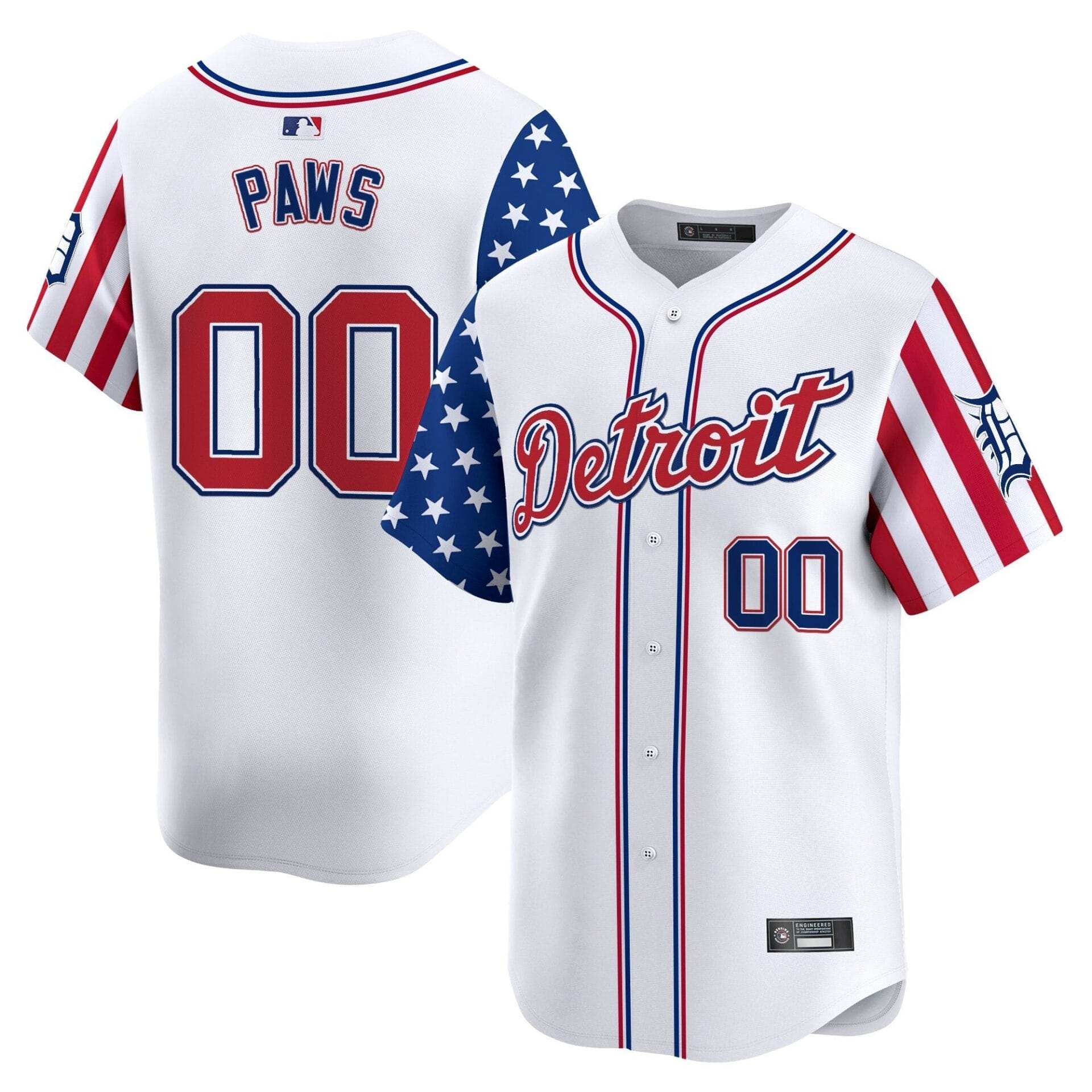 Detroit Tigers 2025 Independence Day Vapor Premier Limited Jersey - All Stitched - Image 27