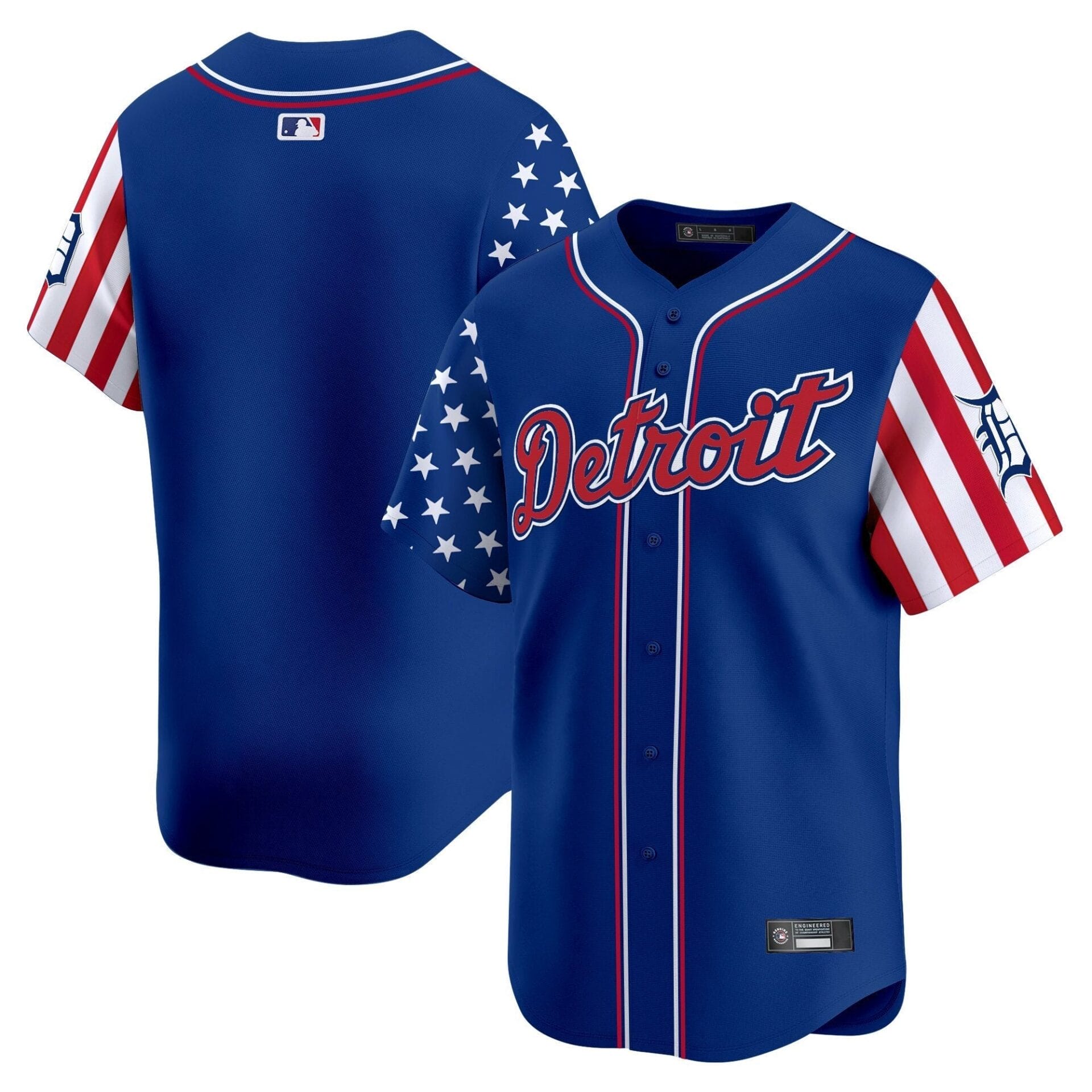 Detroit Tigers 2025 Independence Day Vapor Premier Limited Jersey - All Stitched - Image 21