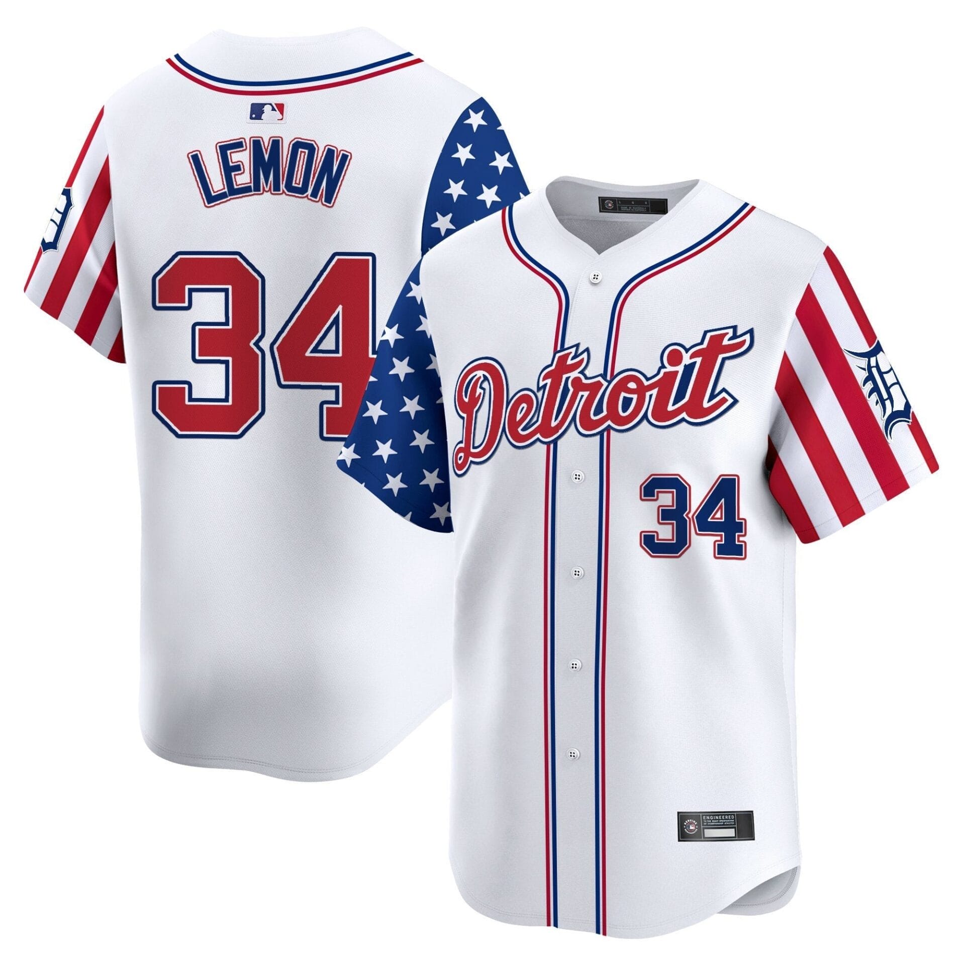 Detroit Tigers 2025 Independence Day Vapor Premier Limited Jersey - All Stitched - Image 2