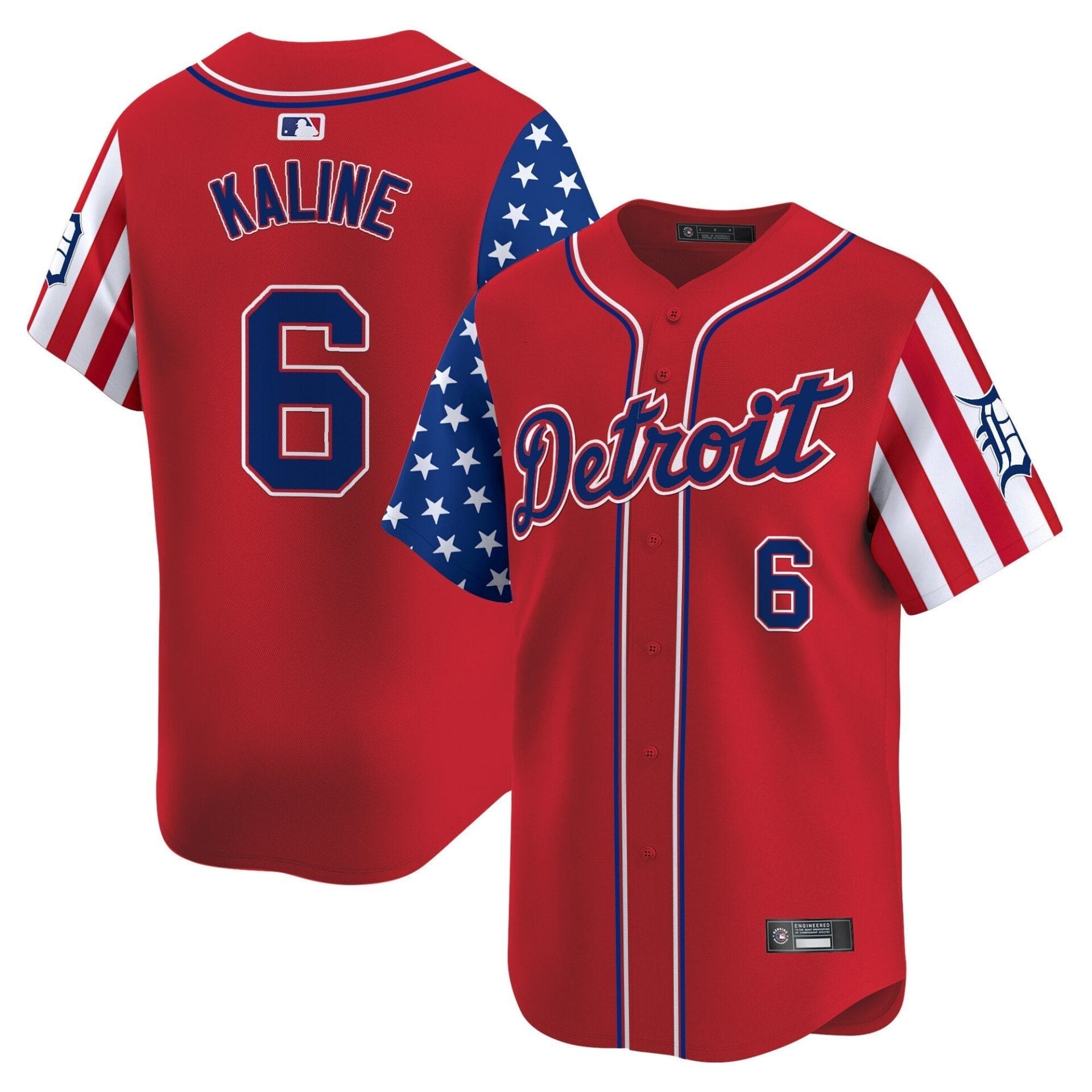 Detroit Tigers 2025 Independence Day Vapor Premier Limited Jersey - All Stitched - Image 9