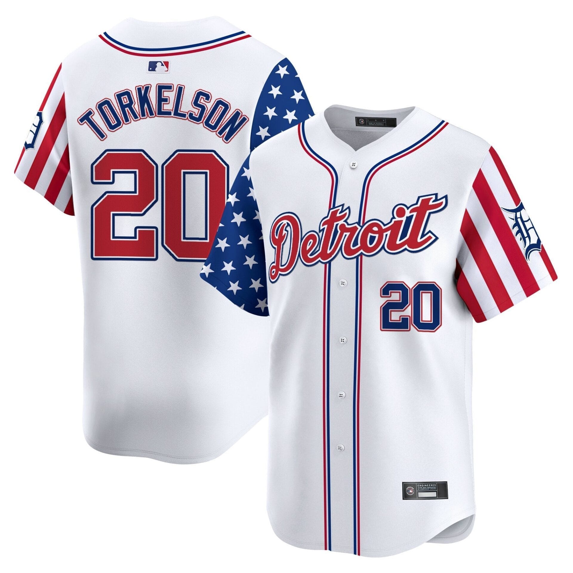 Detroit Tigers 2025 Independence Day Vapor Premier Limited Jersey - All Stitched - Image 23