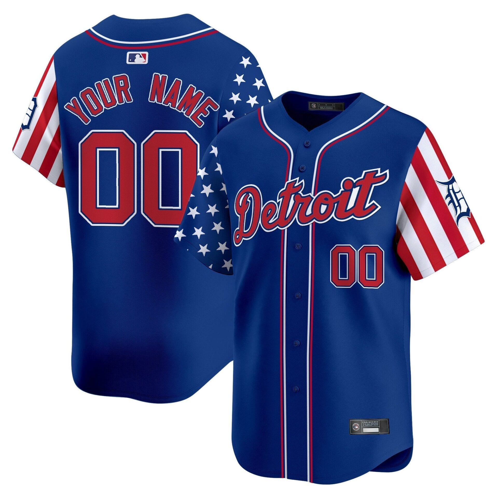 Detroit Tigers 2025 Memorial Day Vapor Premier Limited Custom Jersey - All Stitched - Image 3