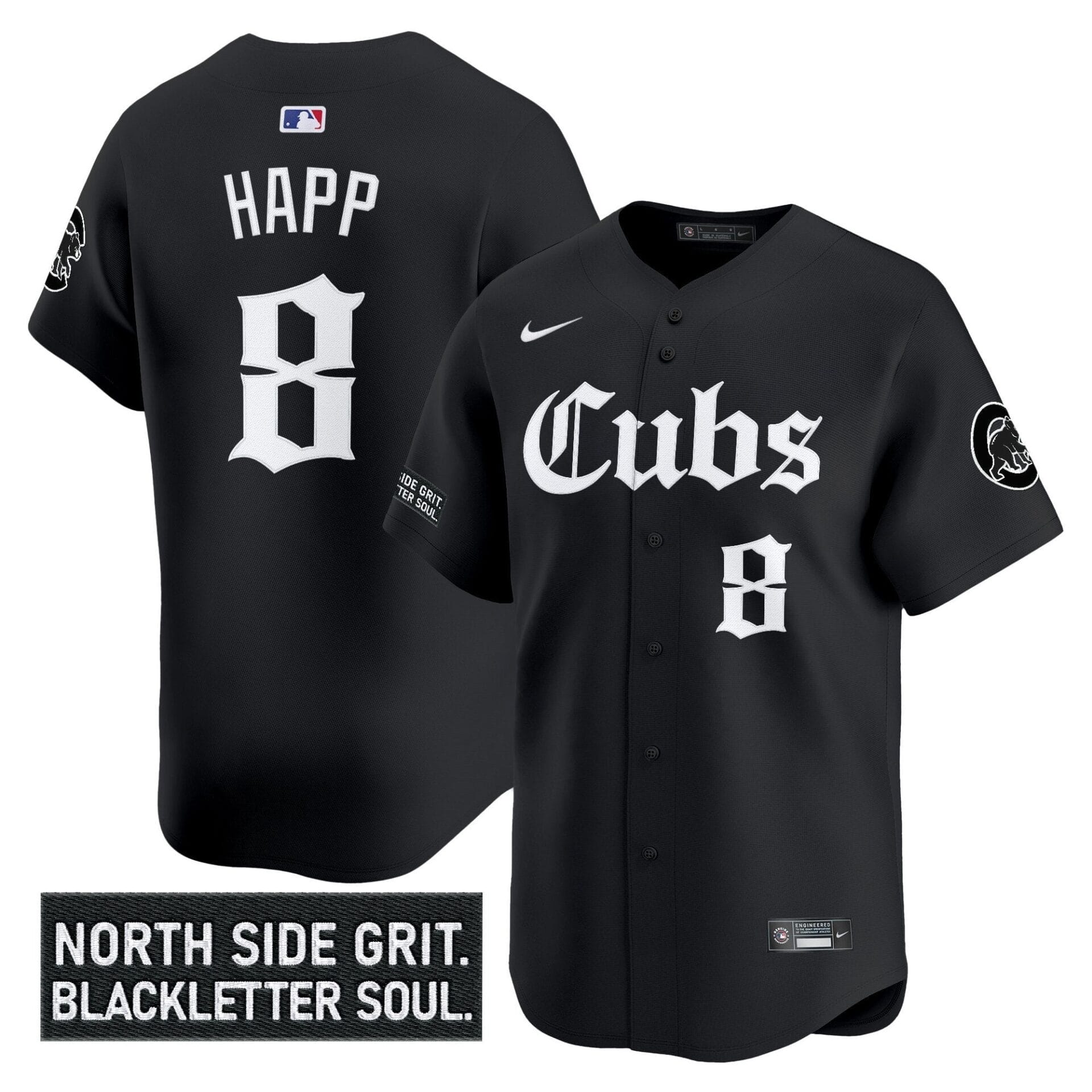 Chicago Cubs 'Gothic North Side Edition' Vapor Premier Limited Jersey - All Stitched - Image 13