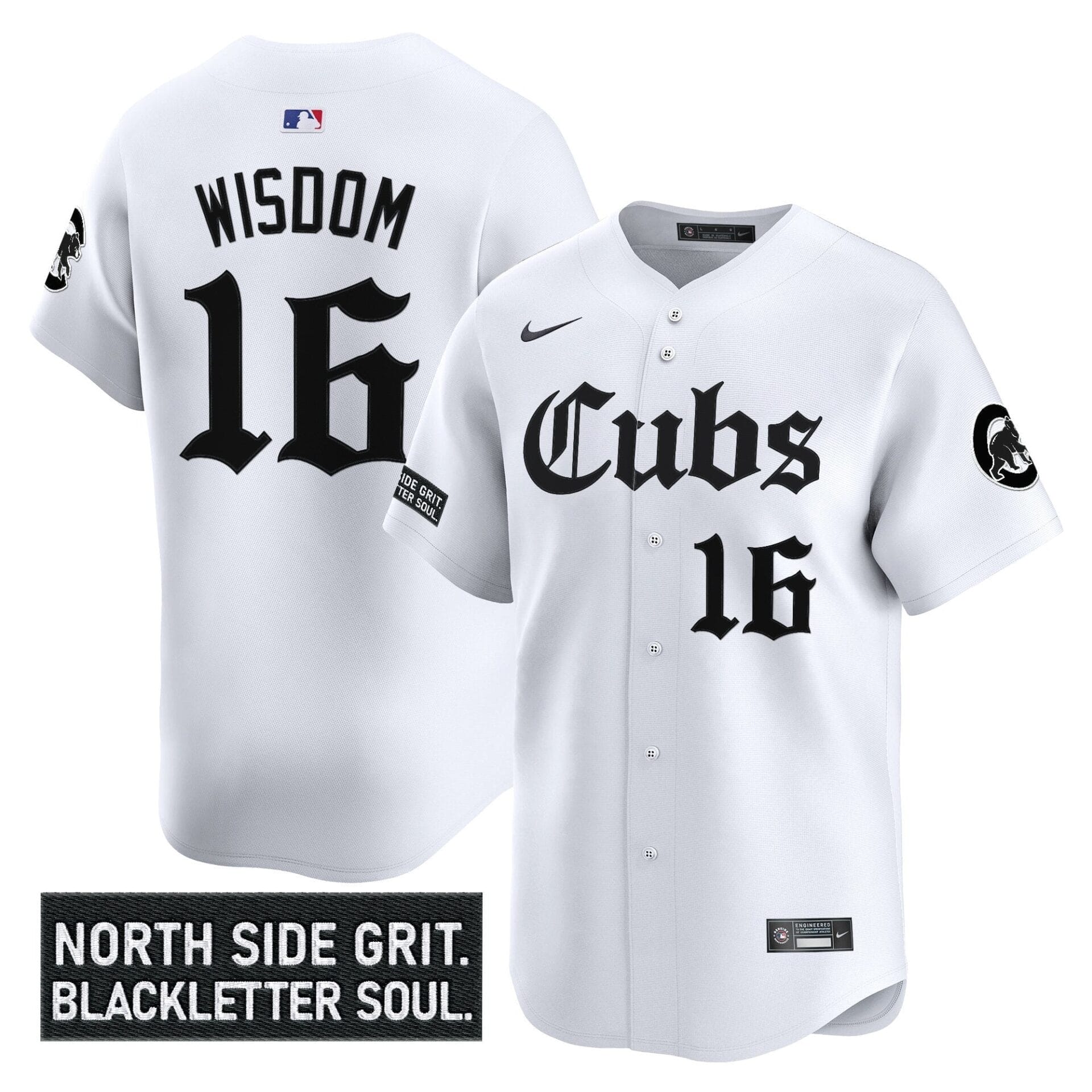 Chicago Cubs 'Gothic North Side Edition' Vapor Premier Limited Jersey - All Stitched - Image 7