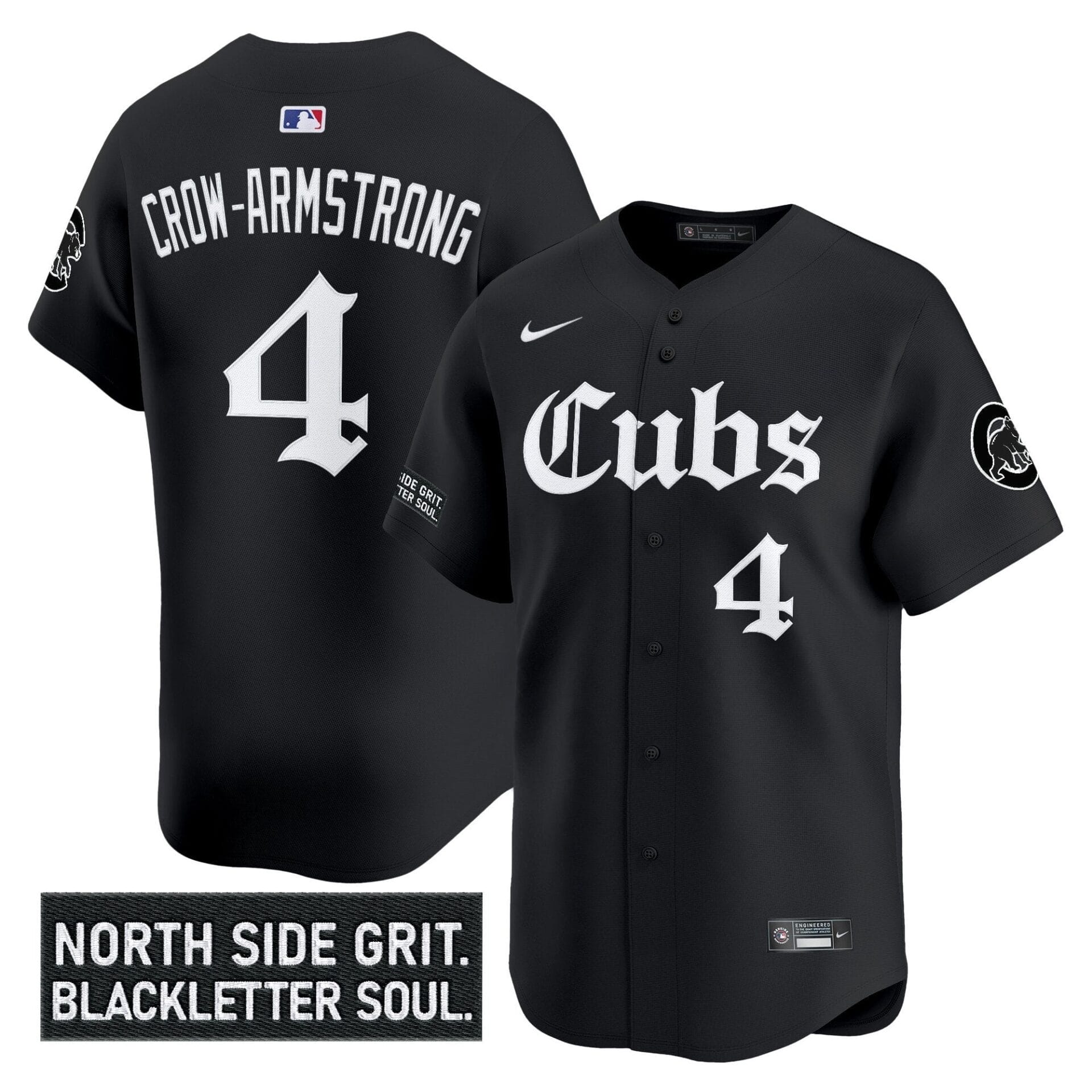 Chicago Cubs 'Gothic North Side Edition' Vapor Premier Limited Jersey - All Stitched - Image 18