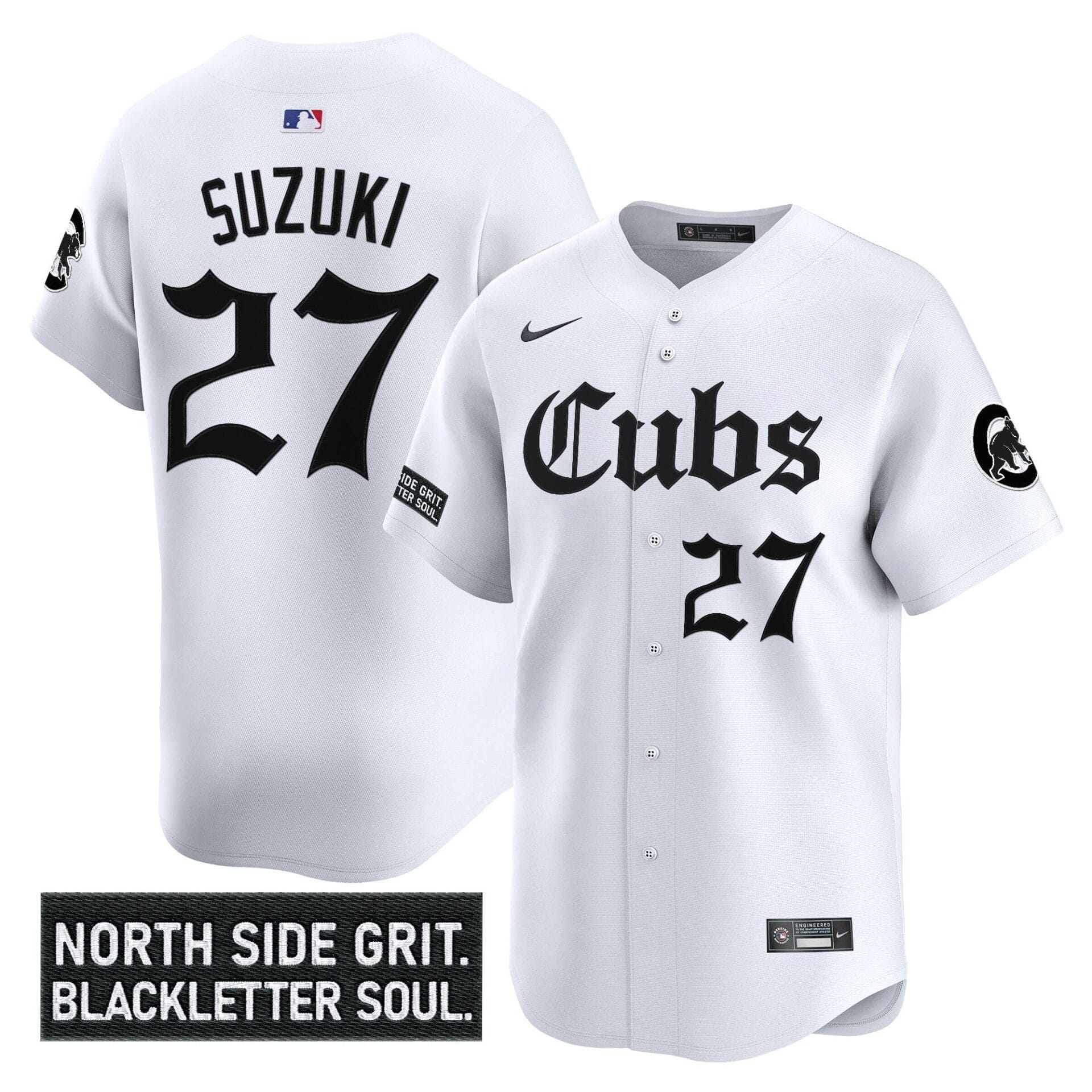 Chicago Cubs 'Gothic North Side Edition' Vapor Premier Limited Jersey - All Stitched - Image 9