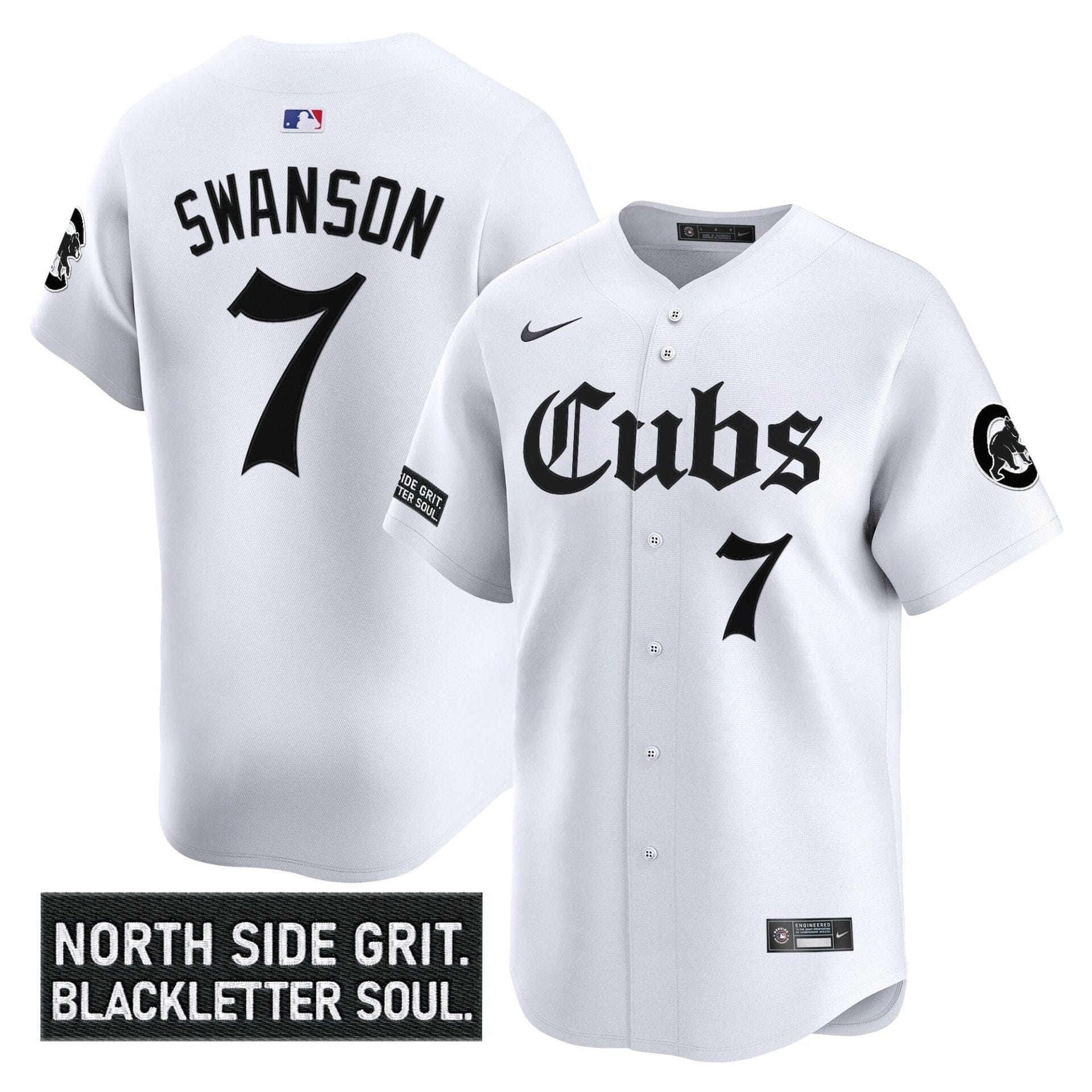Chicago Cubs 'Gothic North Side Edition' Vapor Premier Limited Jersey - All Stitched - Image 2