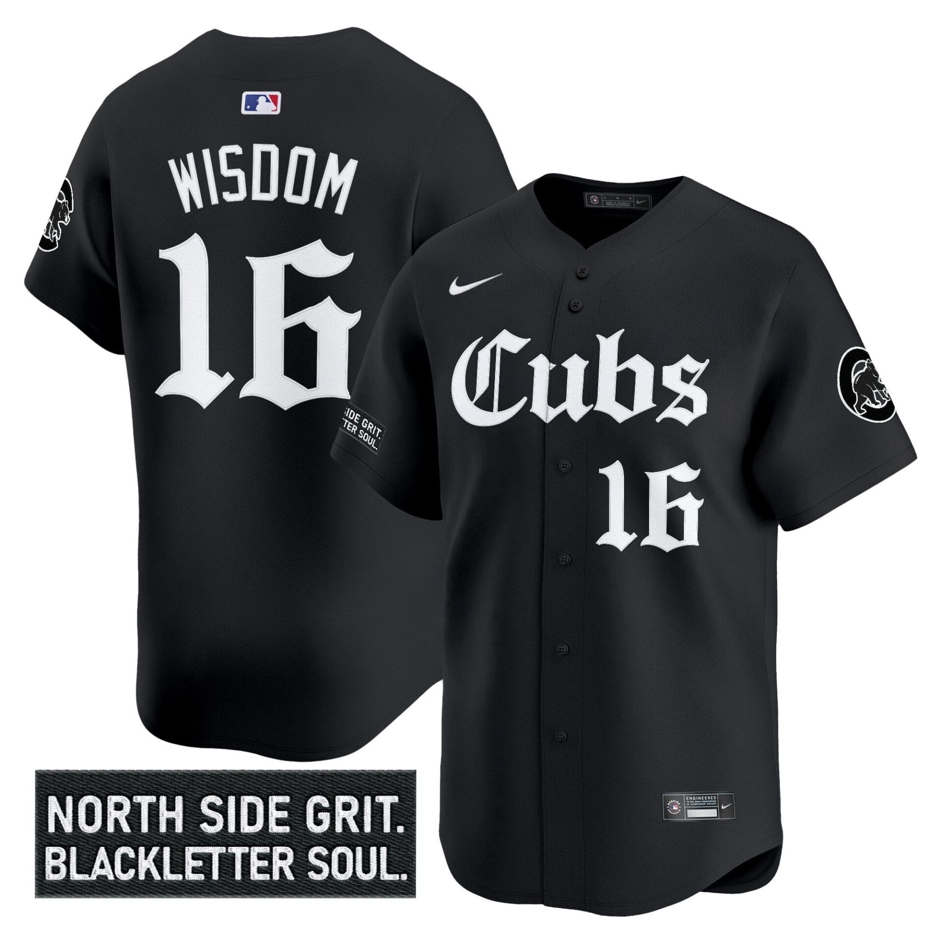 Chicago Cubs 'Gothic North Side Edition' Vapor Premier Limited Jersey - All Stitched - Image 17