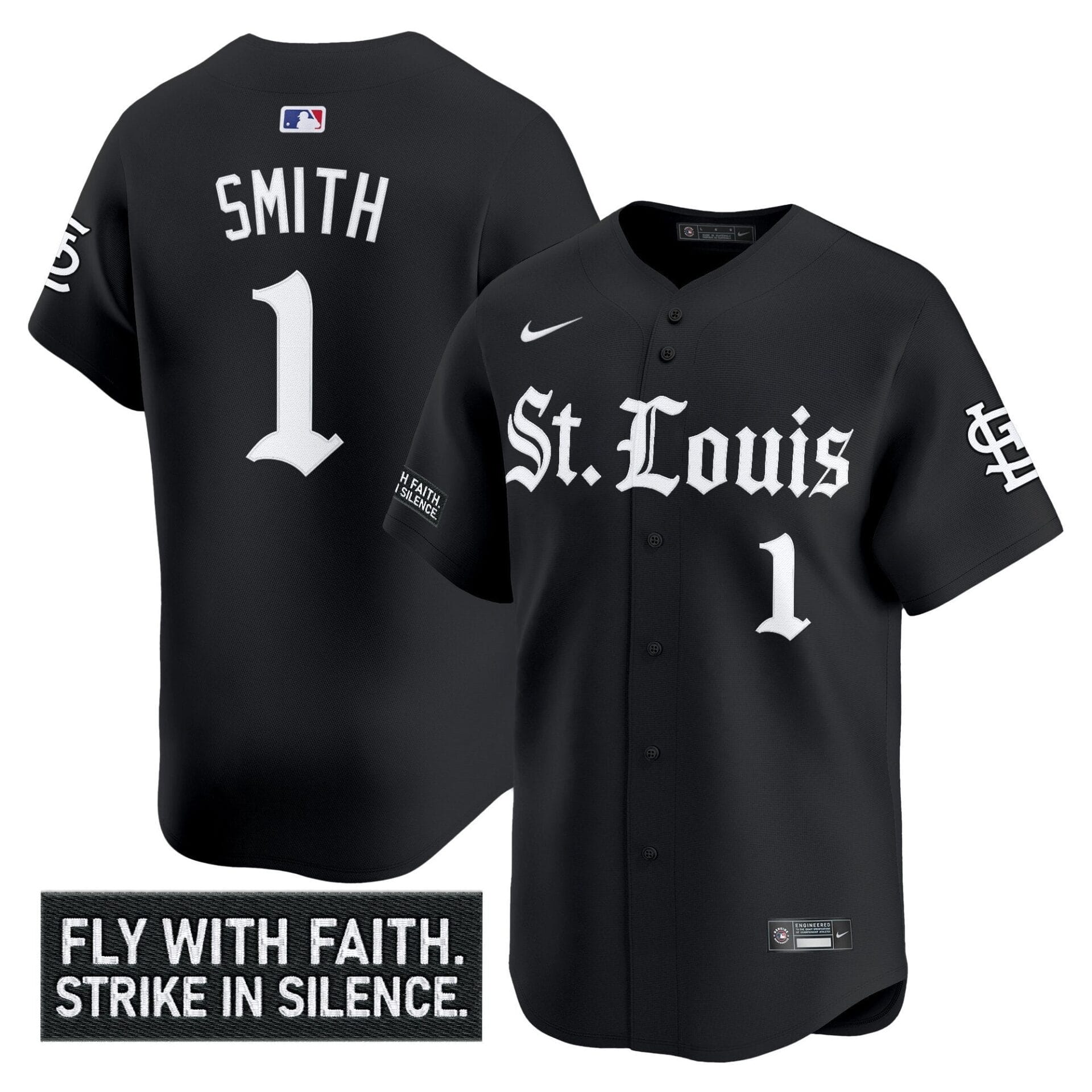 St. Louis Cardinals 'Gothic Legacy Edition' Vapor Premier Limited Jersey - All Stitched - Image 5