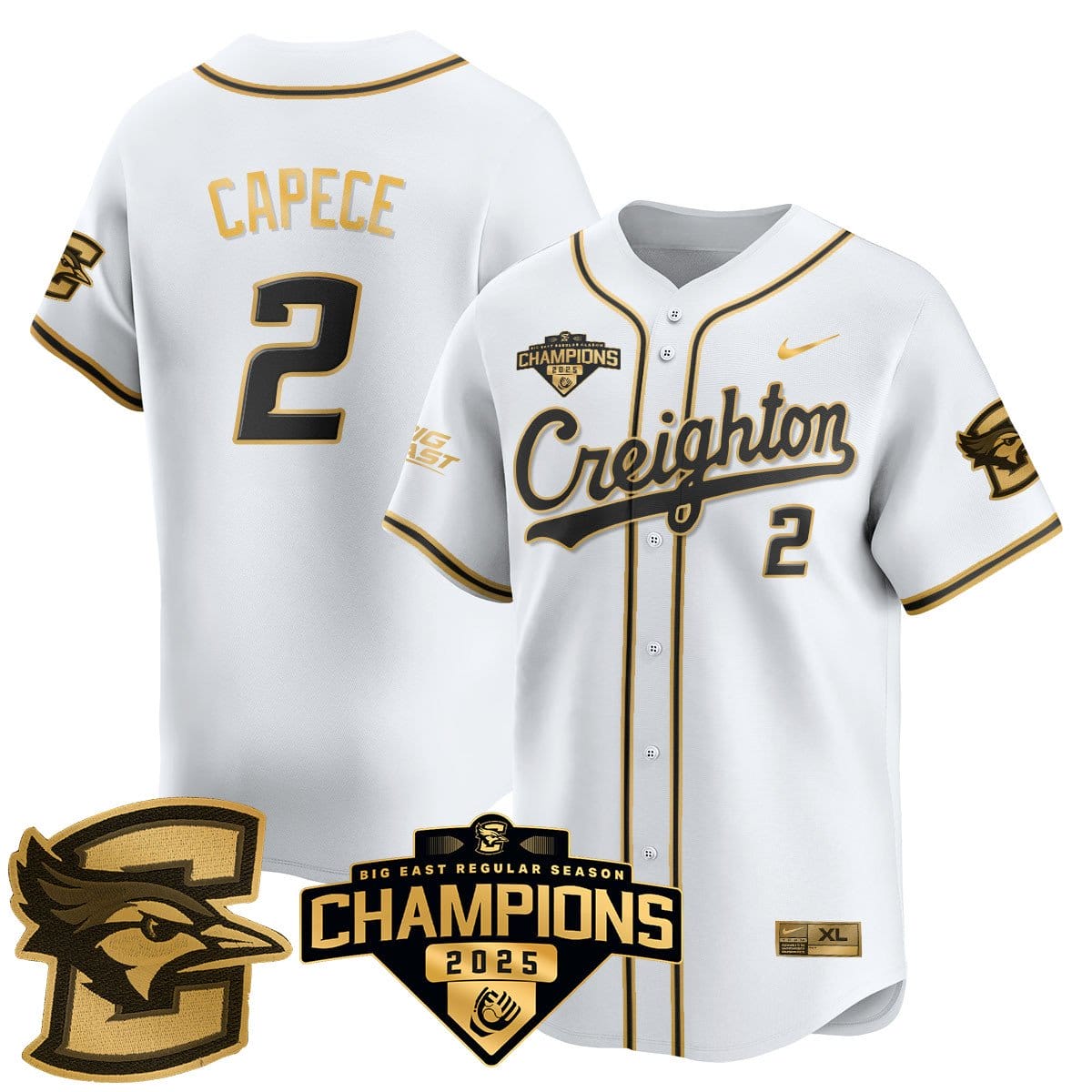 Creighton Bluejays Baseball 2025 Big East Baseball Tournament Champions Jersey N1 - All Stitched - Image 23