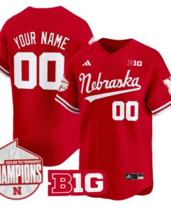 Nebraska Huskers Back 2 Back Champions Patch Vapor Premier Limited Custom Jersey - All Stitched
