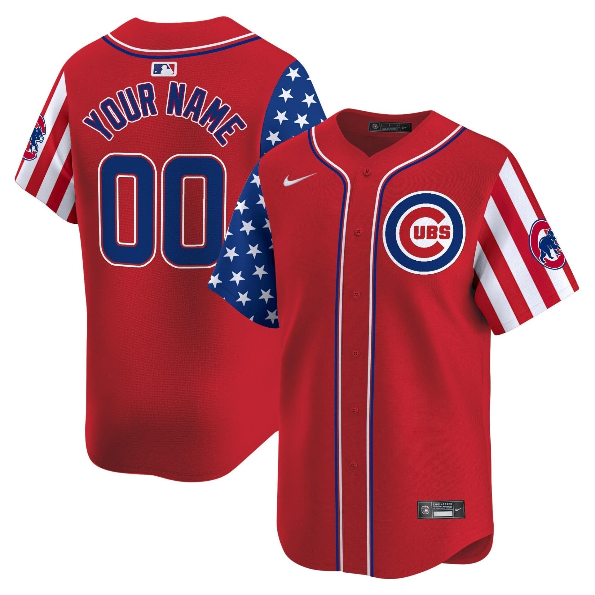 Chicago Cubs 2025 Memorial Day Vapor Premier Limited Custom Jersey - All Stitched - Image 2