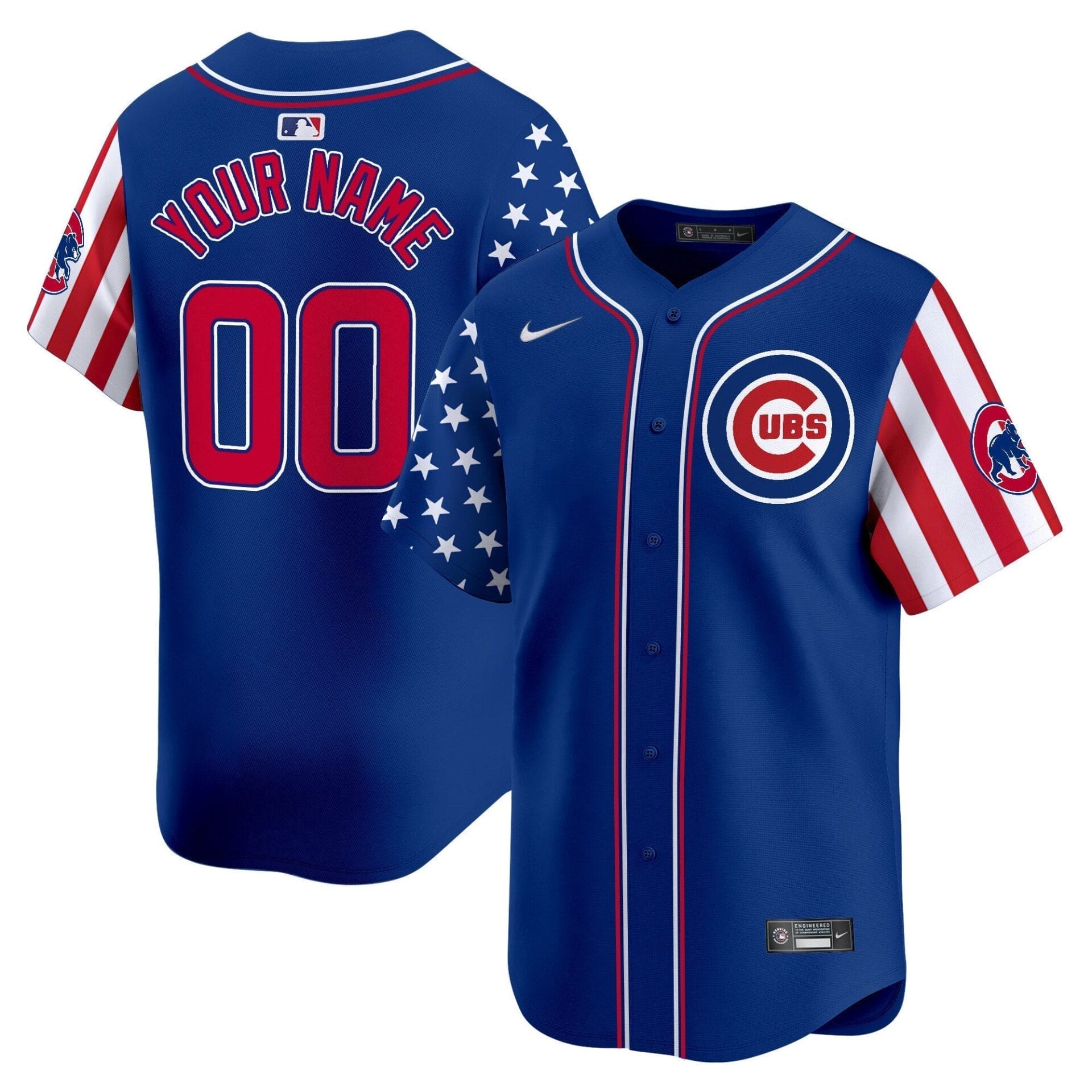 Chicago Cubs 2025 Memorial Day Vapor Premier Limited Custom Jersey - All Stitched - Image 3