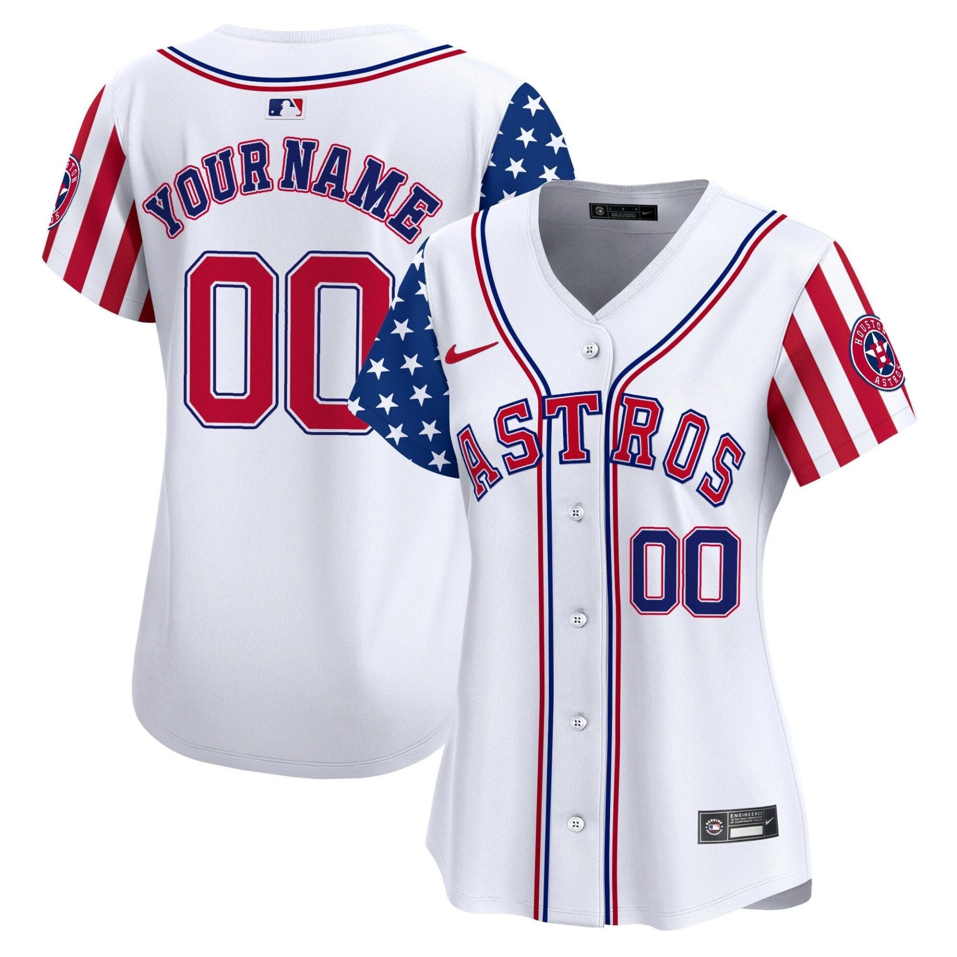 Astros 2024 Independence Day Vapor Premier Limited Custom Jersey - All Stitched - Image 4