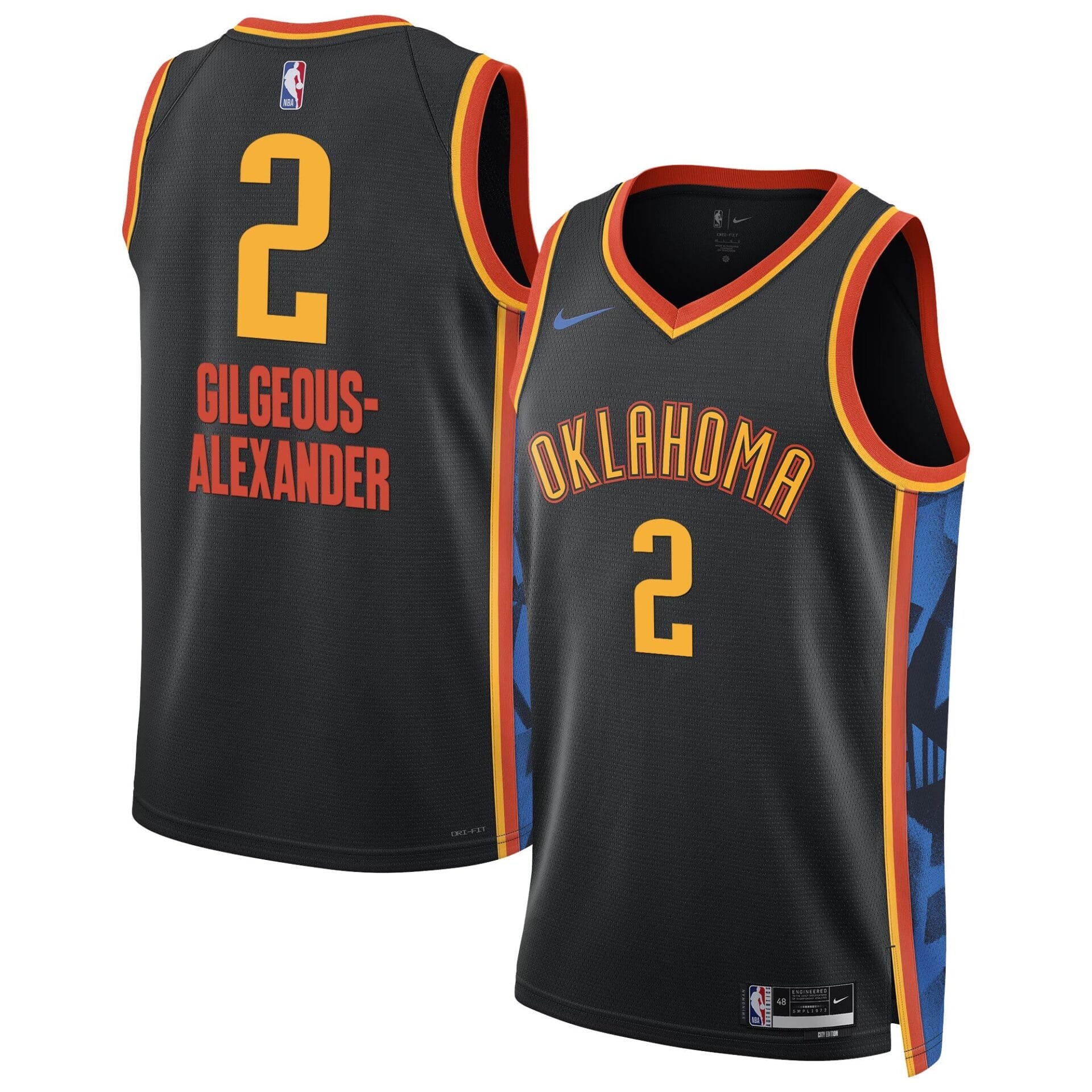 Oklahoma City Thunder 2024/25 City Edition Swingman Jersey - All Stitched - Image 17