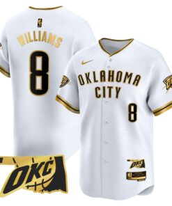 Alternative view of Oklahoma City Thunder Vapor Baseball Jersey - All Stitched