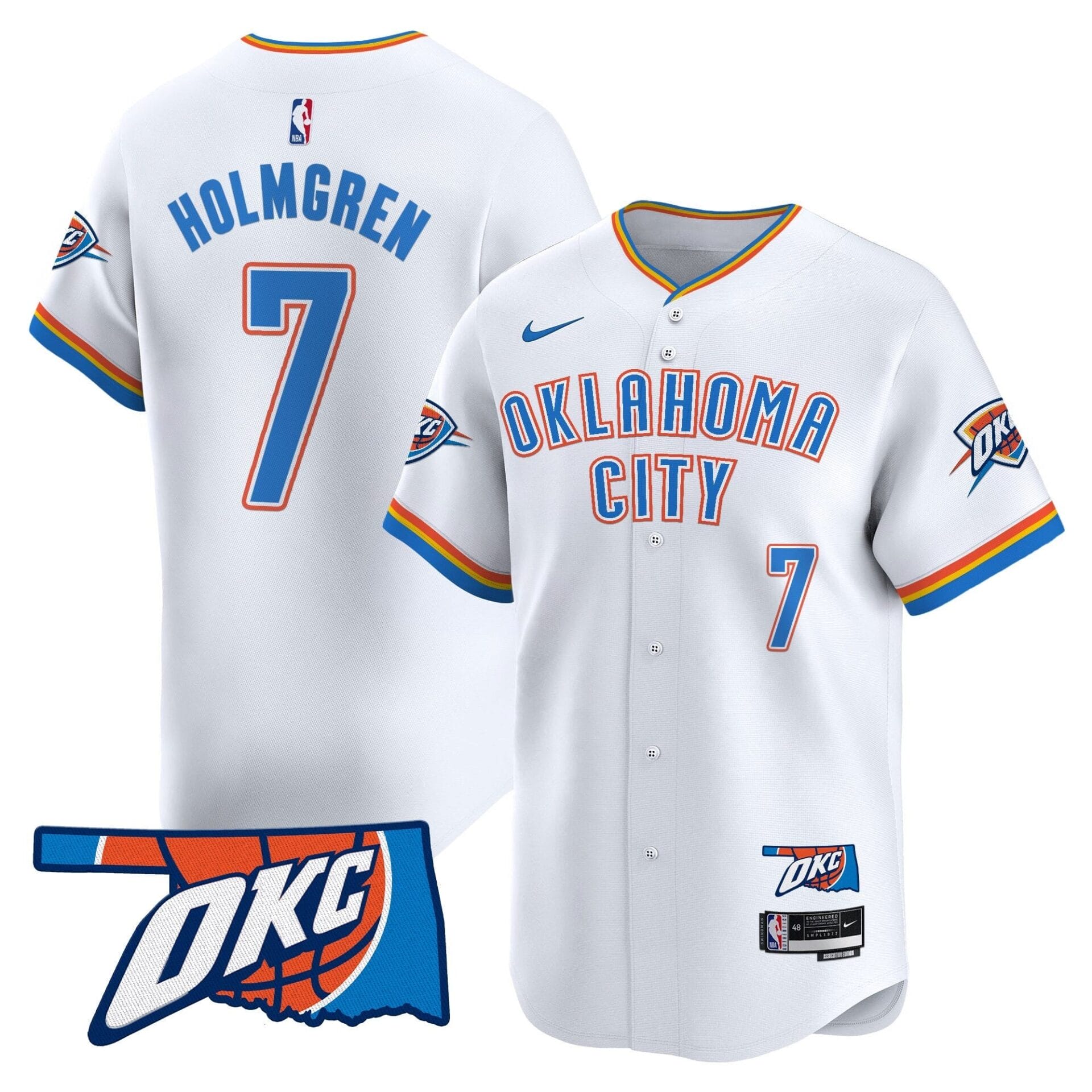 Oklahoma City Thunder Vapor Baseball Jersey - All Stitched - Image 24