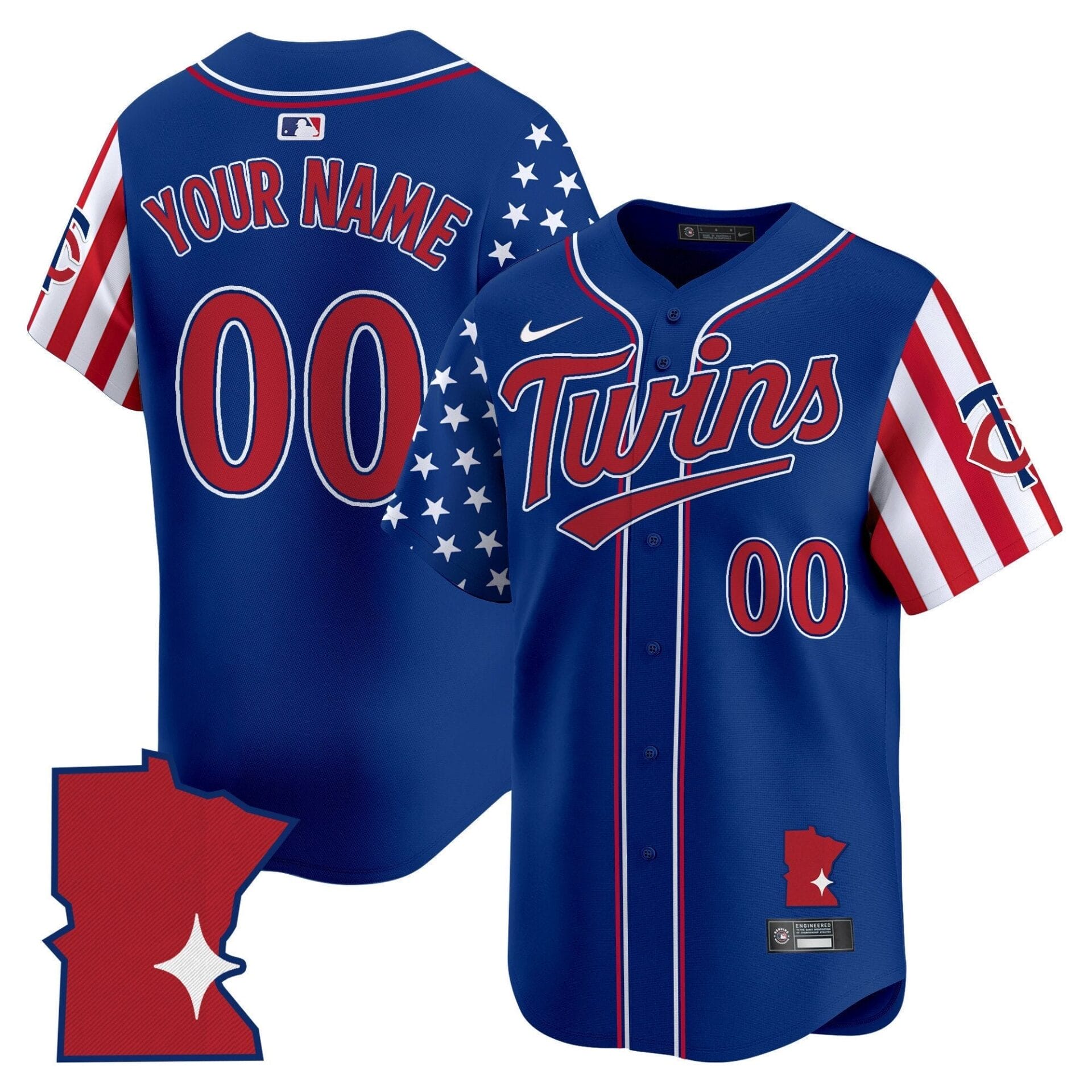 Minnesota Twins 2025 Independence Day Vapor Premier Limited Custom Jersey - All Stitched - Image 3