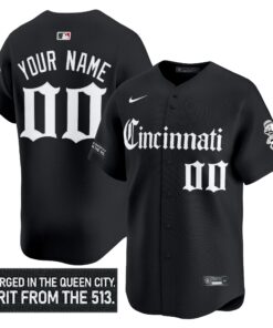 Cincinnati Reds 'Gothic Queen City Edition' Vapor Premier Limited Custom Jersey - All Stitched