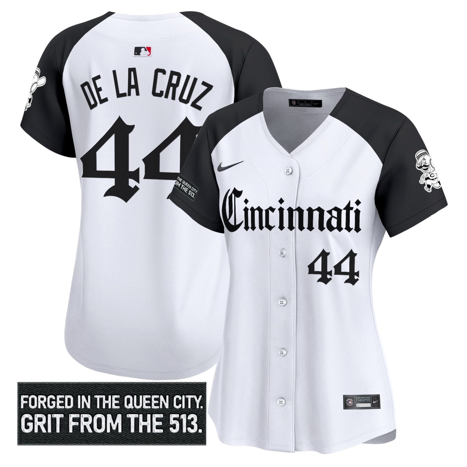 Women's Cincinnati Reds 'Gothic Queen City Edition' Vapor Premier Limited Jersey - All Stitched - Image 8