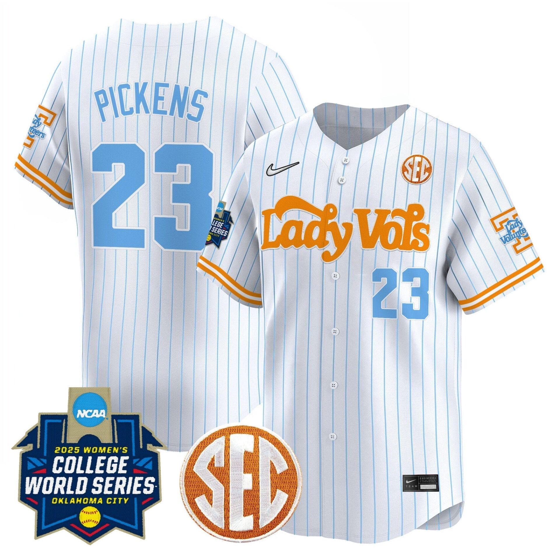 Tennessee Volunteers Softball 2025 World Series (WCWS) Vapor Premier Limited Jersey - All Stitched - Image 10