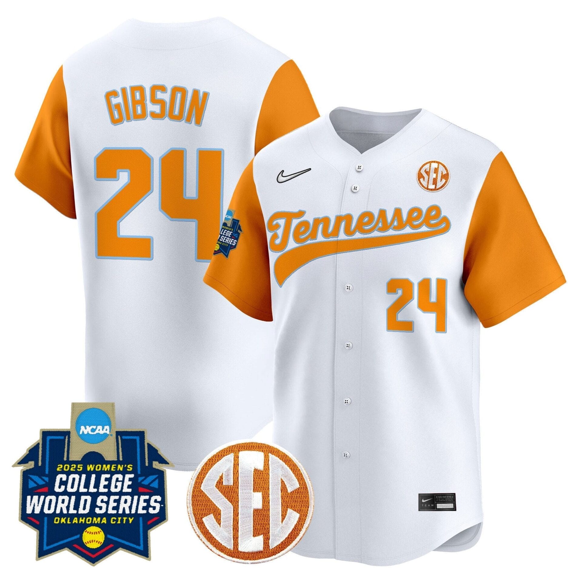 Tennessee Volunteers Softball 2025 World Series (WCWS) Vapor Premier Limited Jersey - All Stitched - Image 20