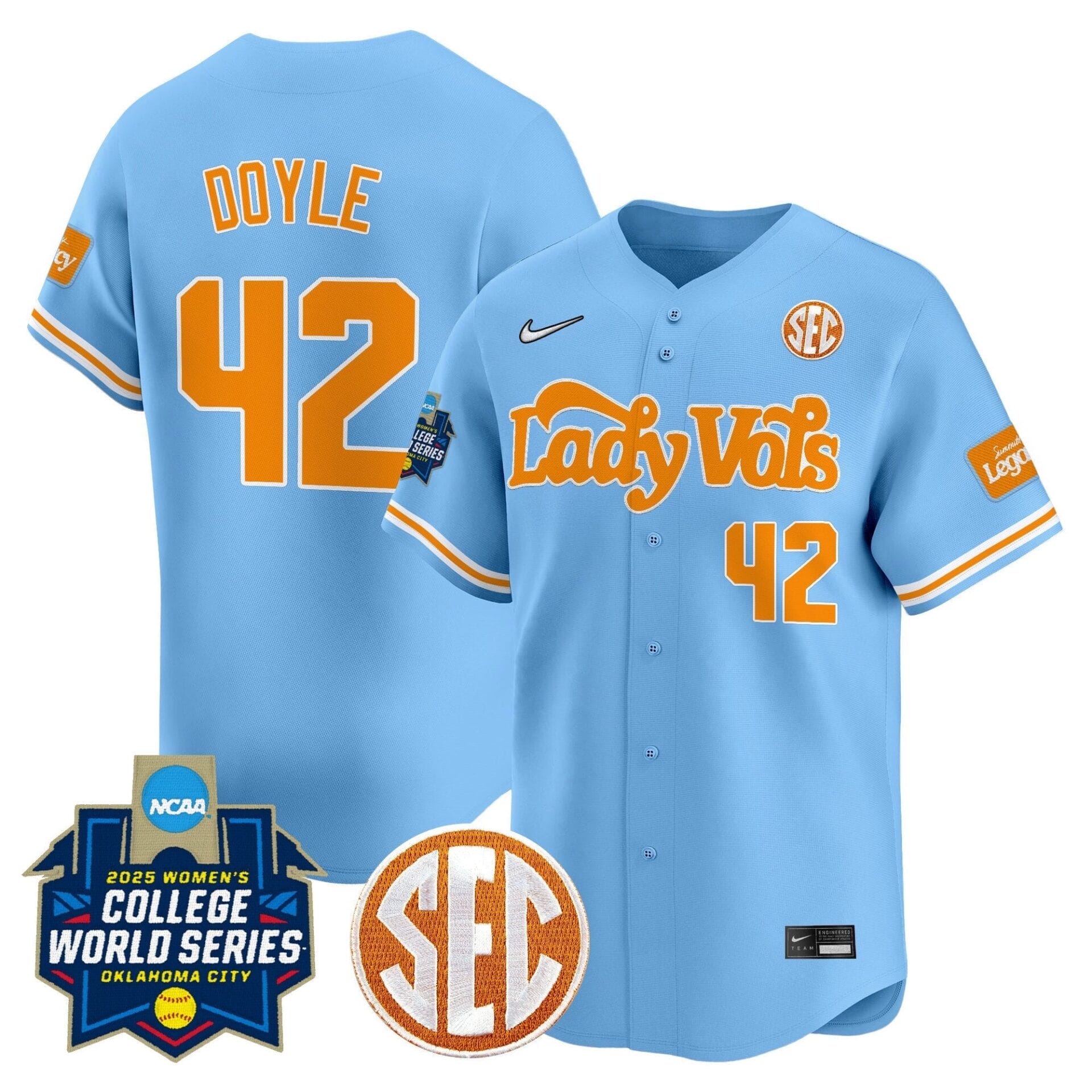Tennessee Volunteers Softball 2025 World Series (WCWS) Vapor Premier Limited Jersey - All Stitched - Image 6