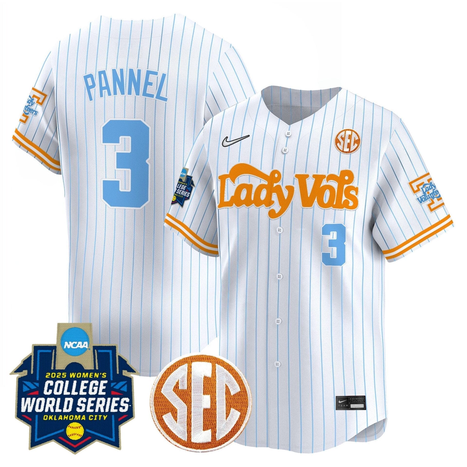 Tennessee Volunteers Softball 2025 World Series (WCWS) Vapor Premier Limited Jersey - All Stitched - Image 13