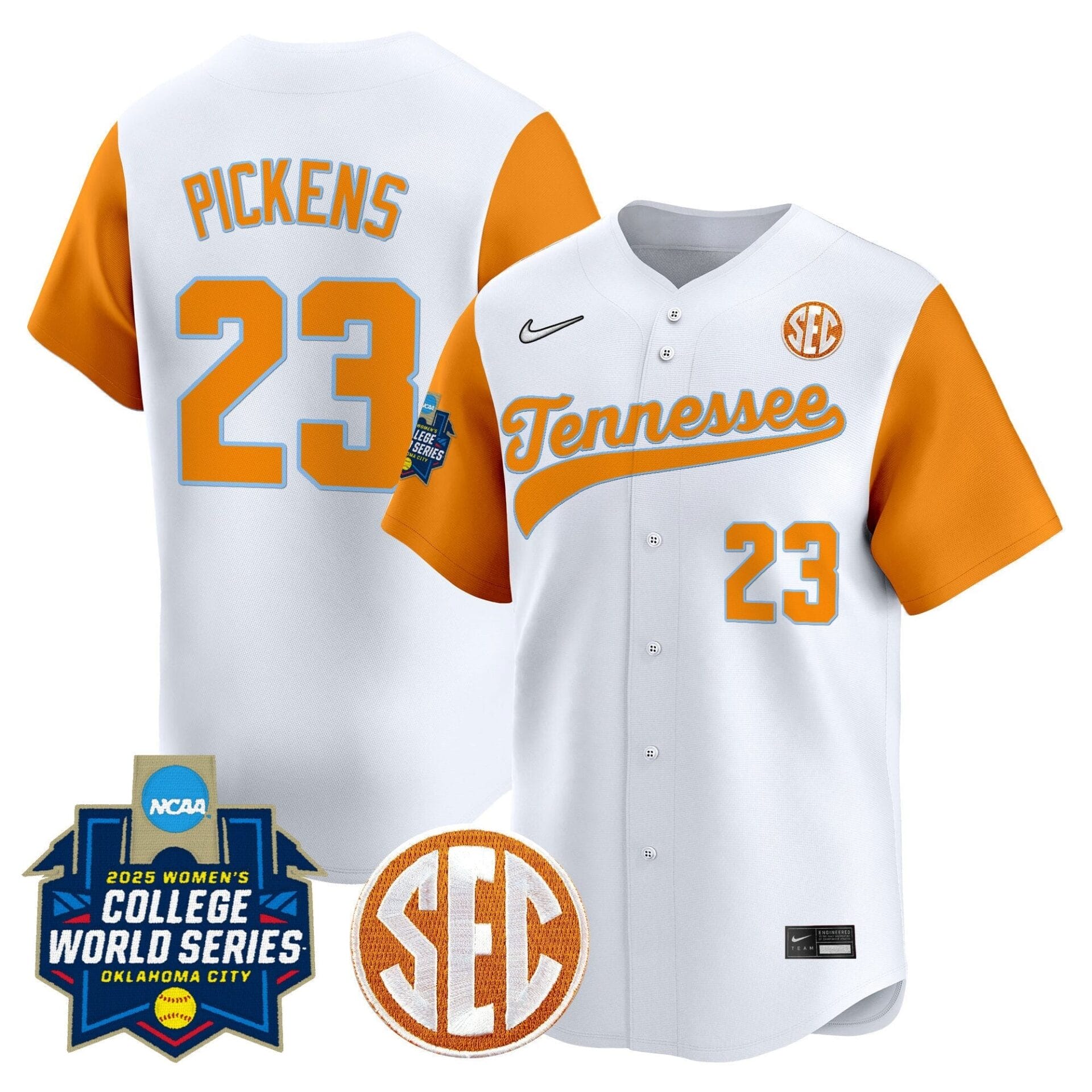 Tennessee Volunteers Softball 2025 World Series (WCWS) Vapor Premier Limited Jersey - All Stitched - Image 19