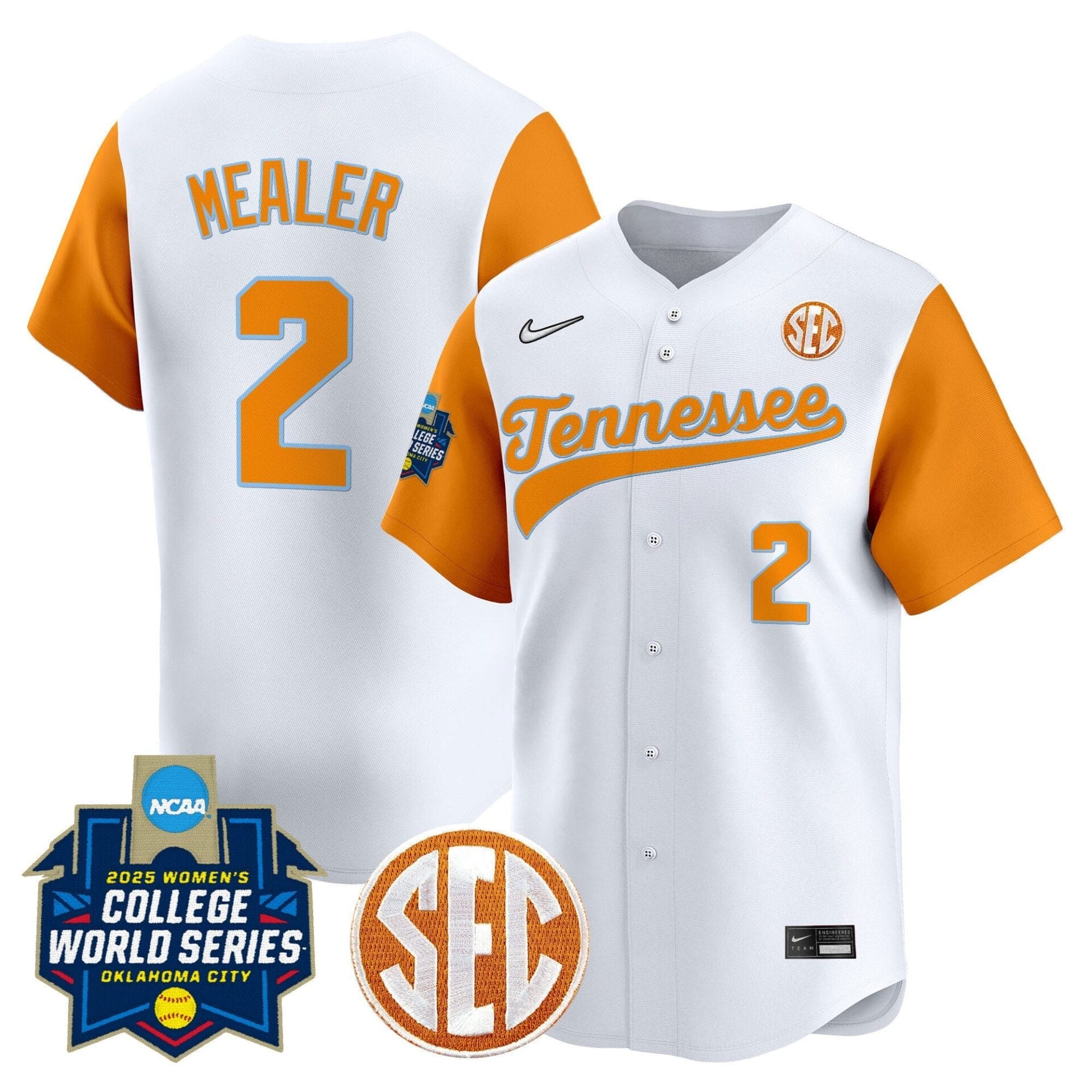 Tennessee Volunteers Softball 2025 World Series (WCWS) Vapor Premier Limited Jersey - All Stitched - Image 21