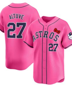 Alternative view of Houston Astros Hello Kitty Vapor Premier Limited Jersey V2 - All Stitched