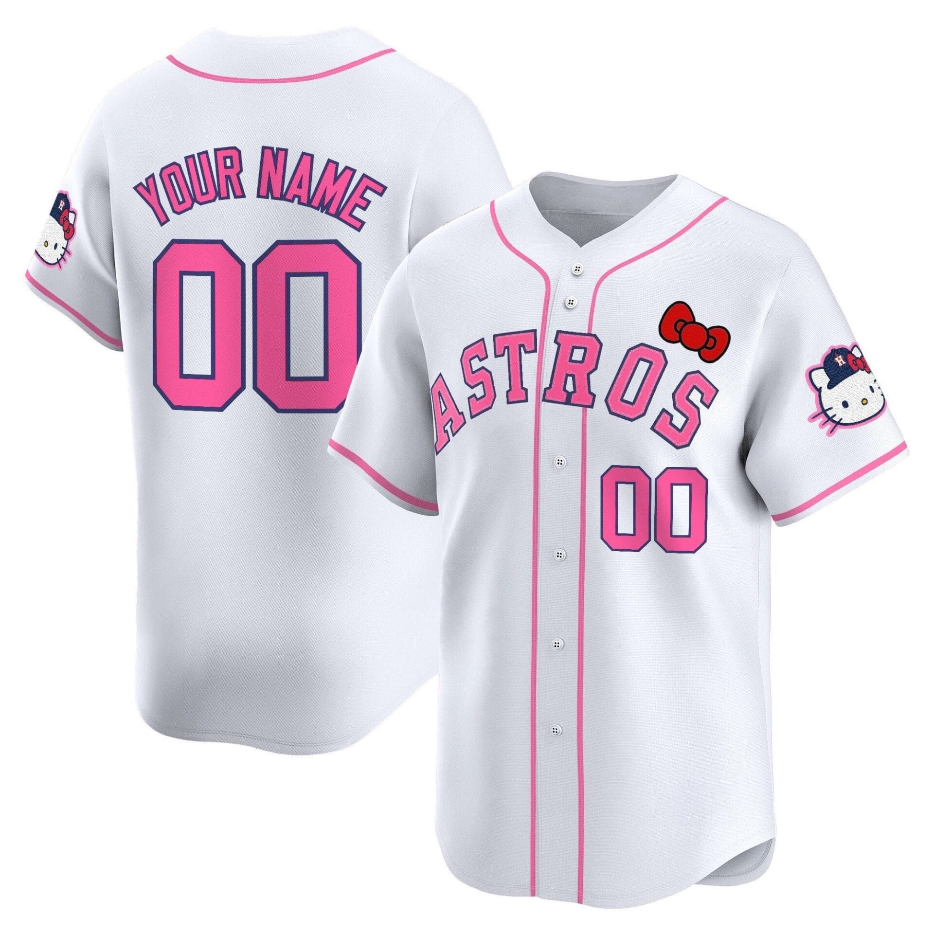 Houston Astros Hello Kitty Vapor Premier Limited Custom Jersey V2 - All Stitched - Image 2